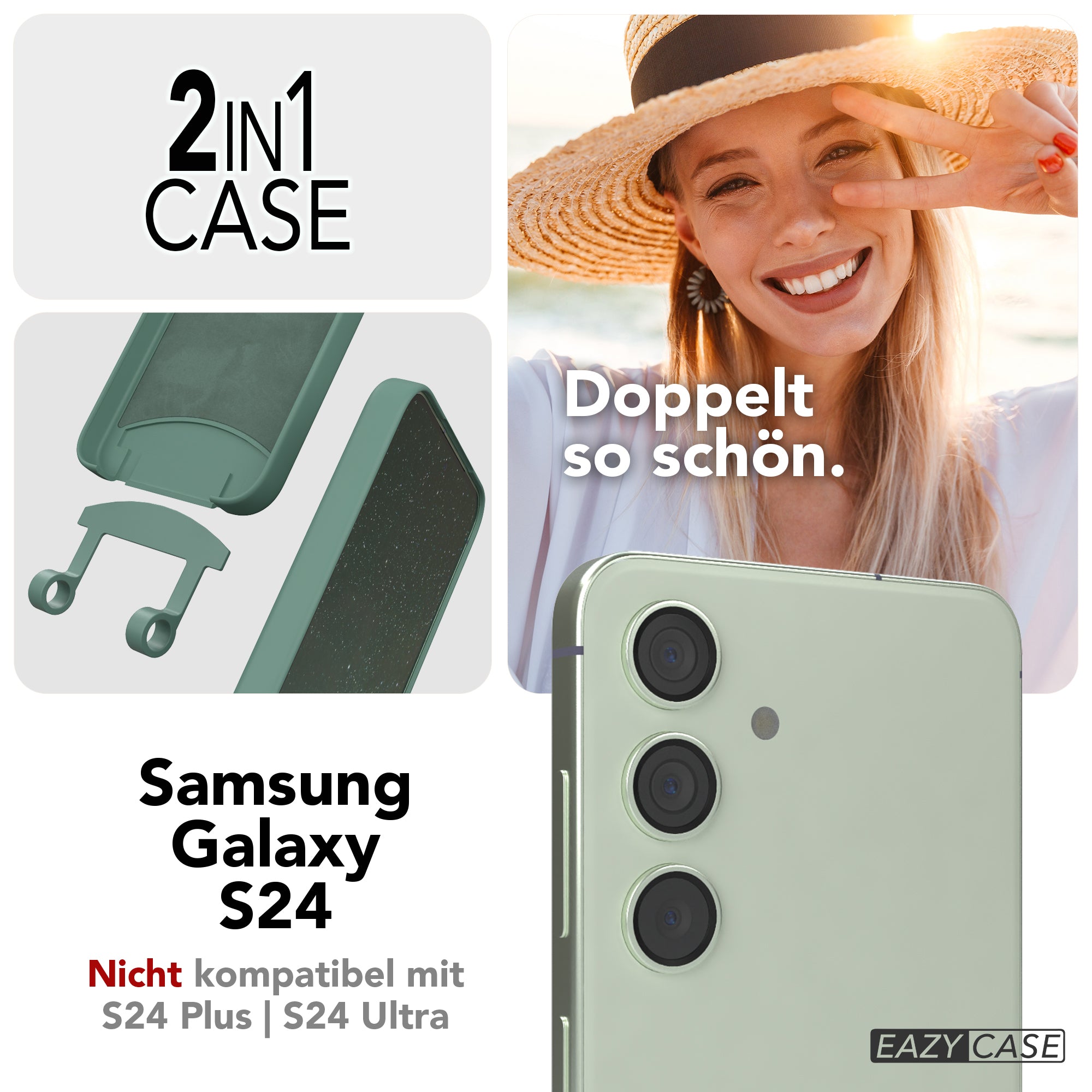 Galaxy S24 2in1 Hülle mit Kordel