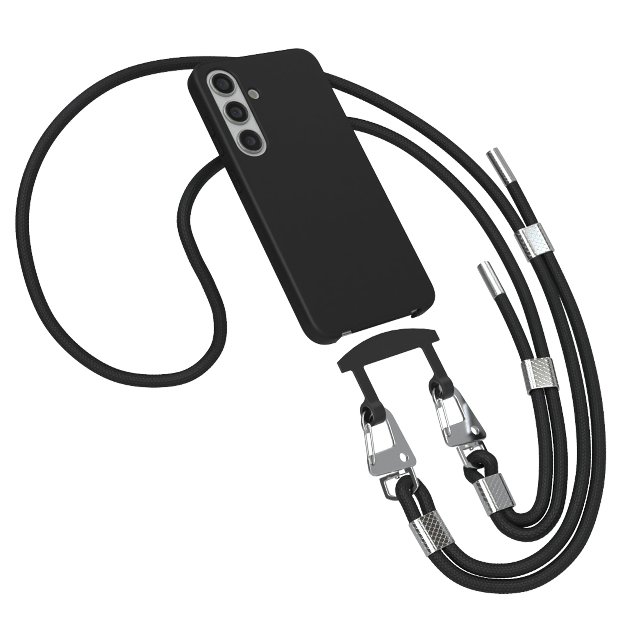 Galaxy S24 2in1 Hülle + Kordel mit Karabinern