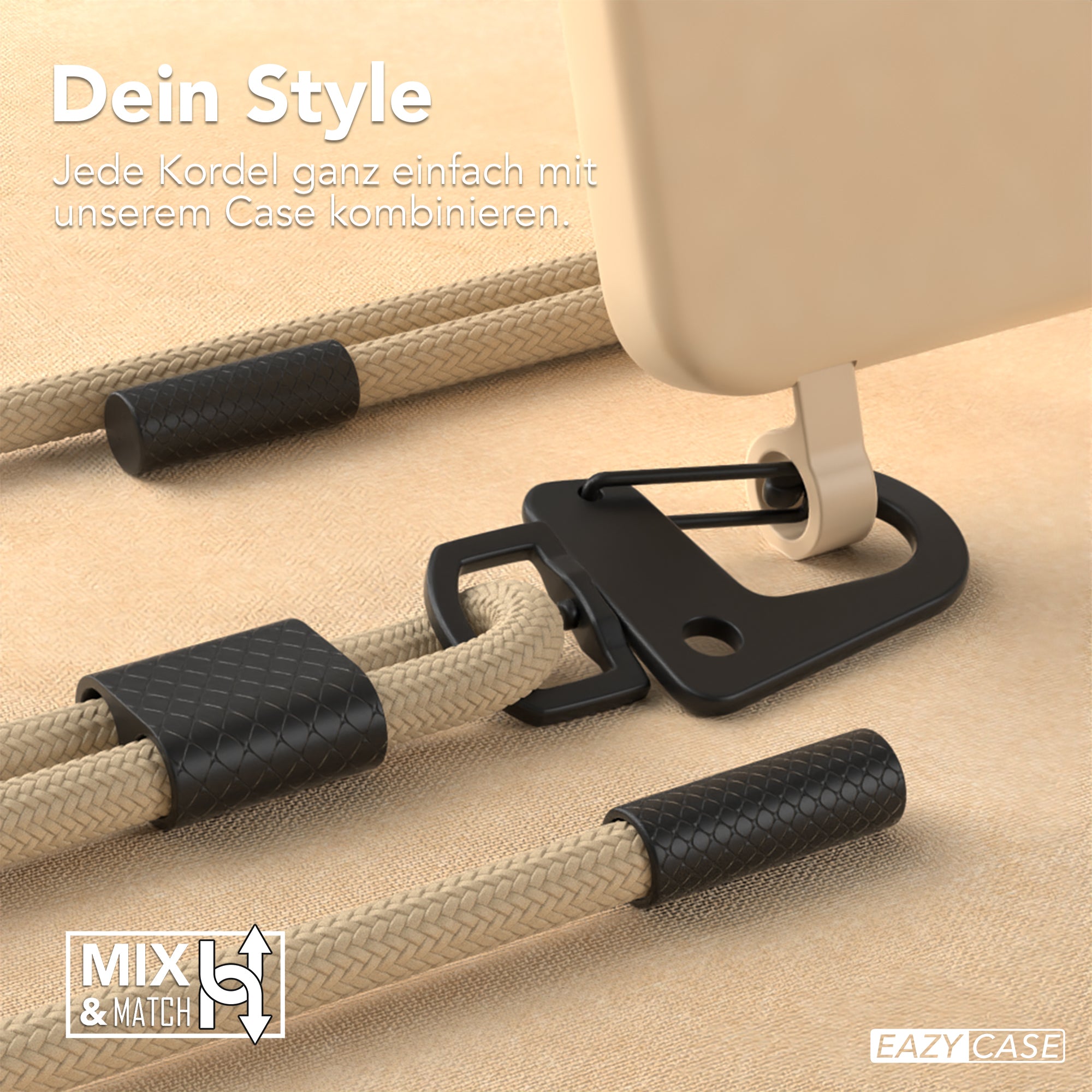 Galaxy S24 2in1 Hülle + Kordel mit Karabinern