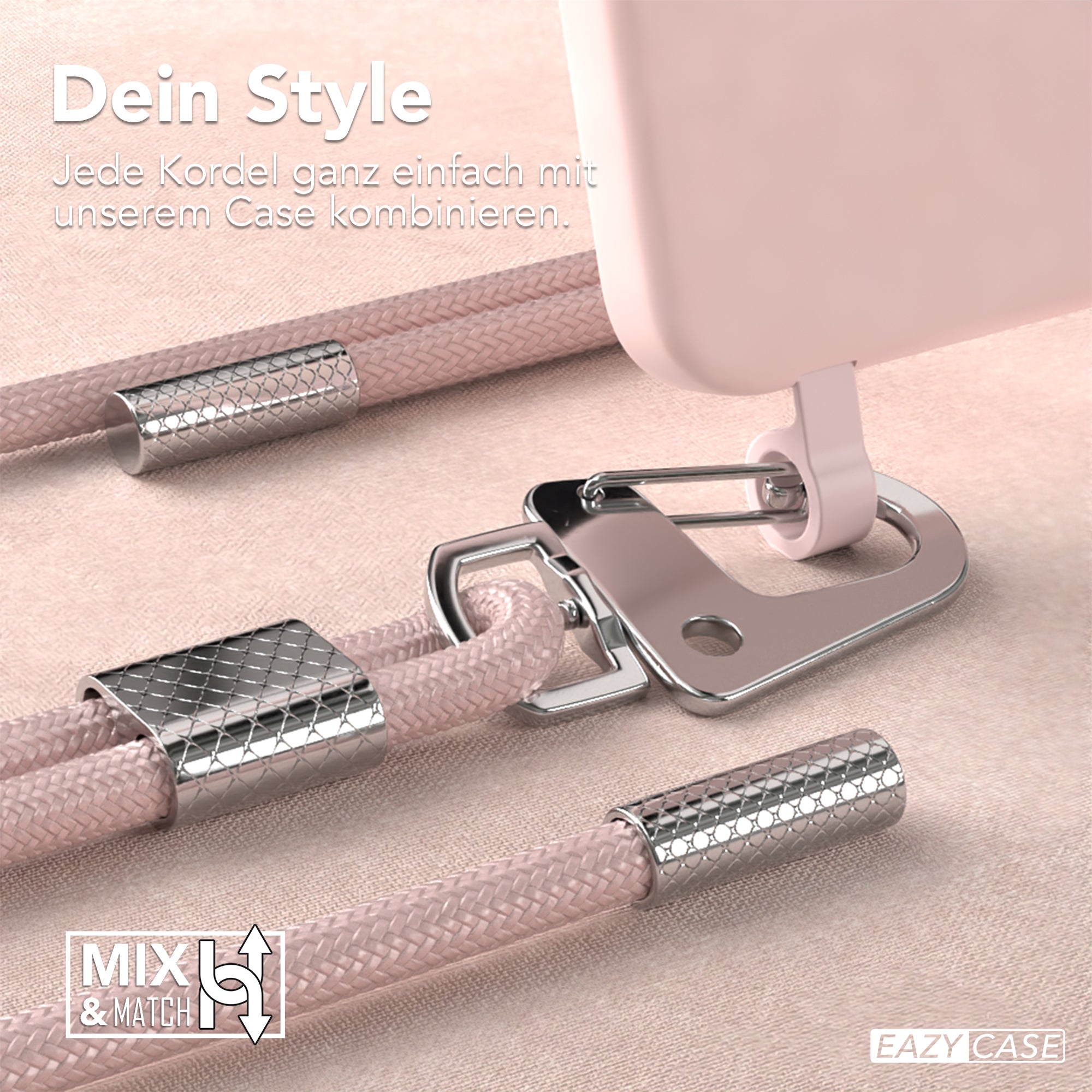 Galaxy S24 2in1 Hülle + Kordel mit Karabinern