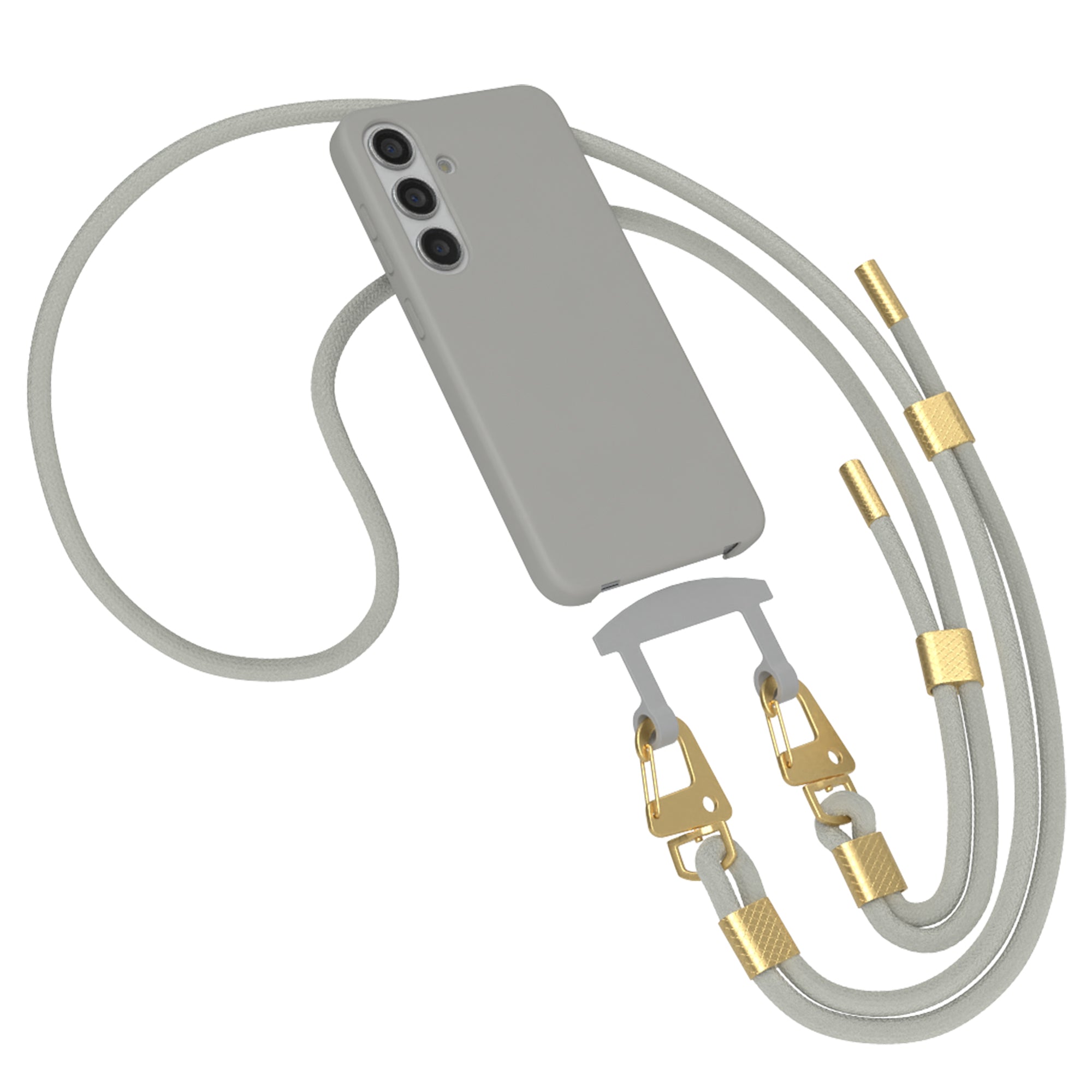 Galaxy S24 2in1 Hülle + Kordel mit Karabinern