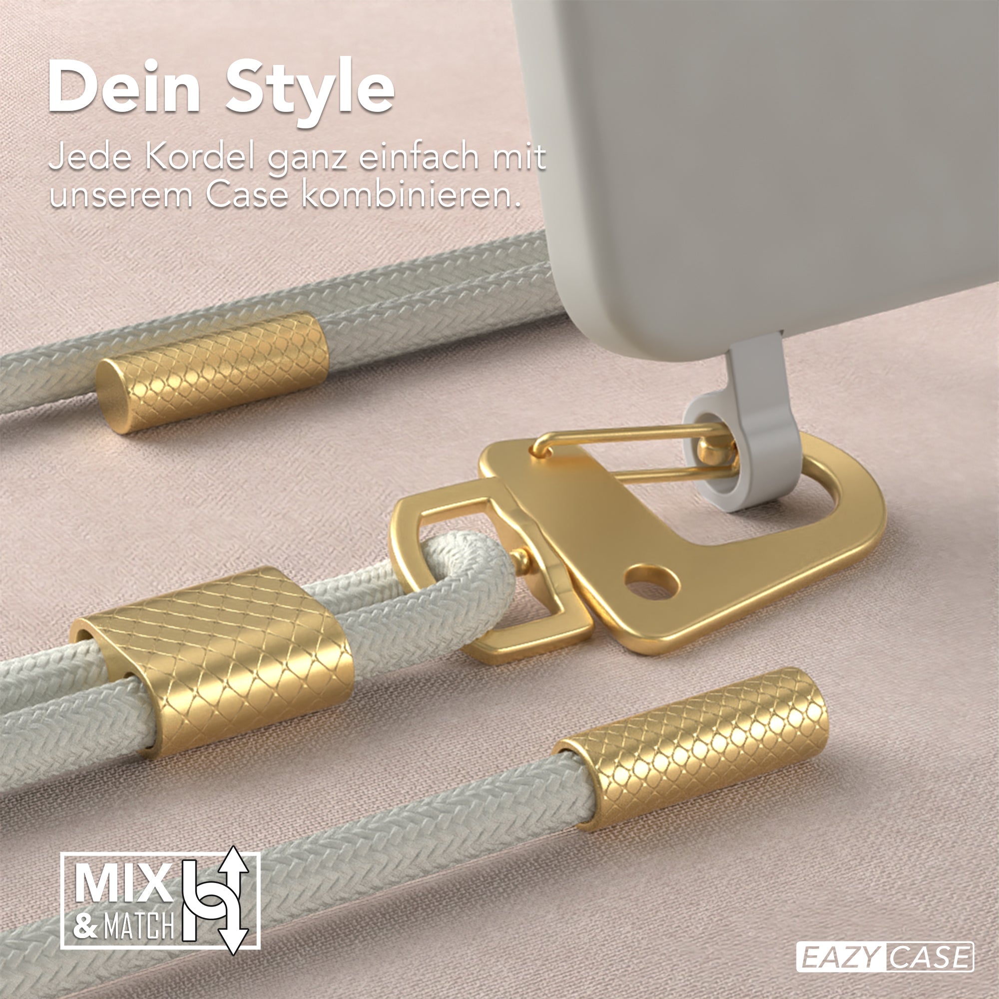 Galaxy S24 2in1 Hülle + Kordel mit Karabinern