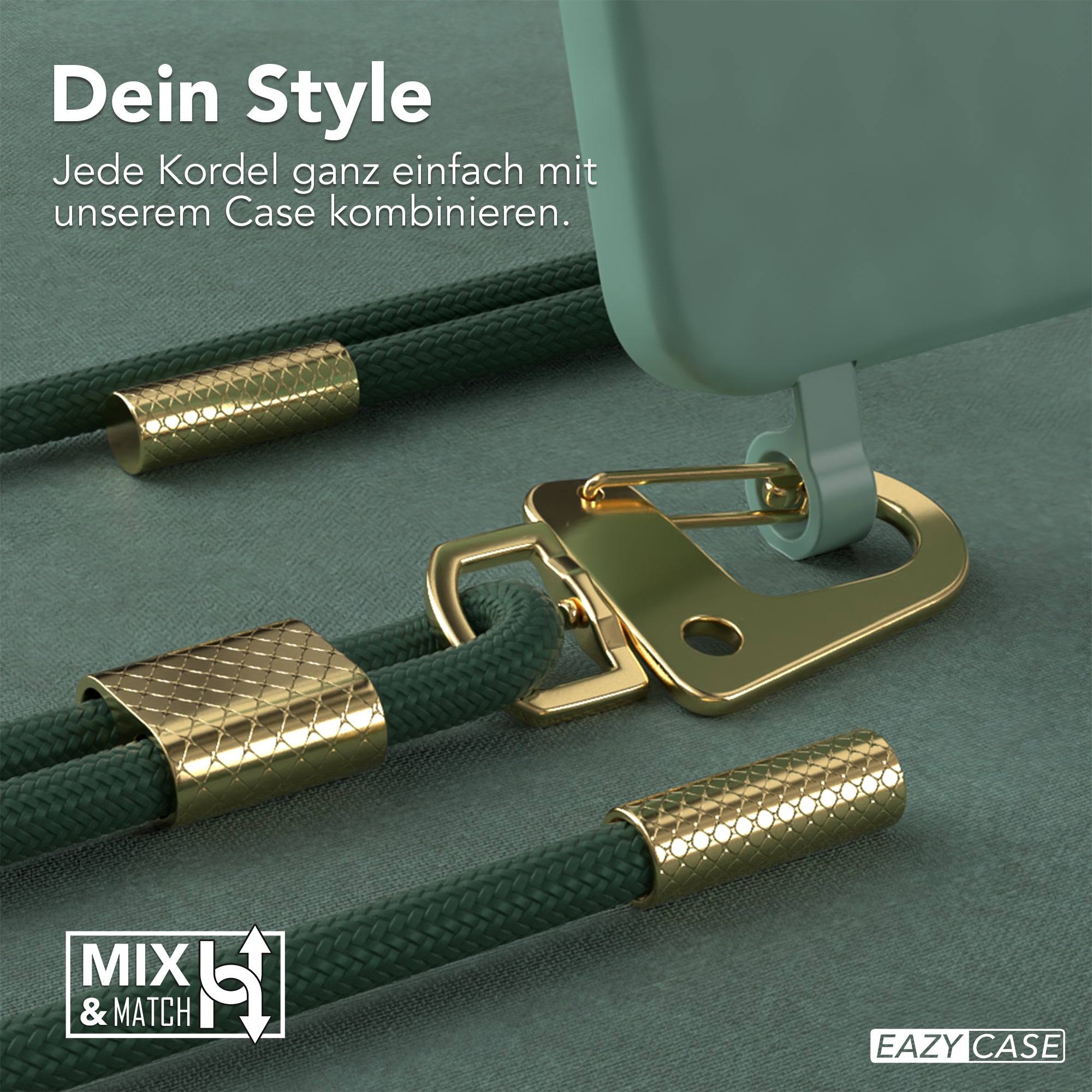 Galaxy S24 2in1 Hülle + Kordel mit Karabinern