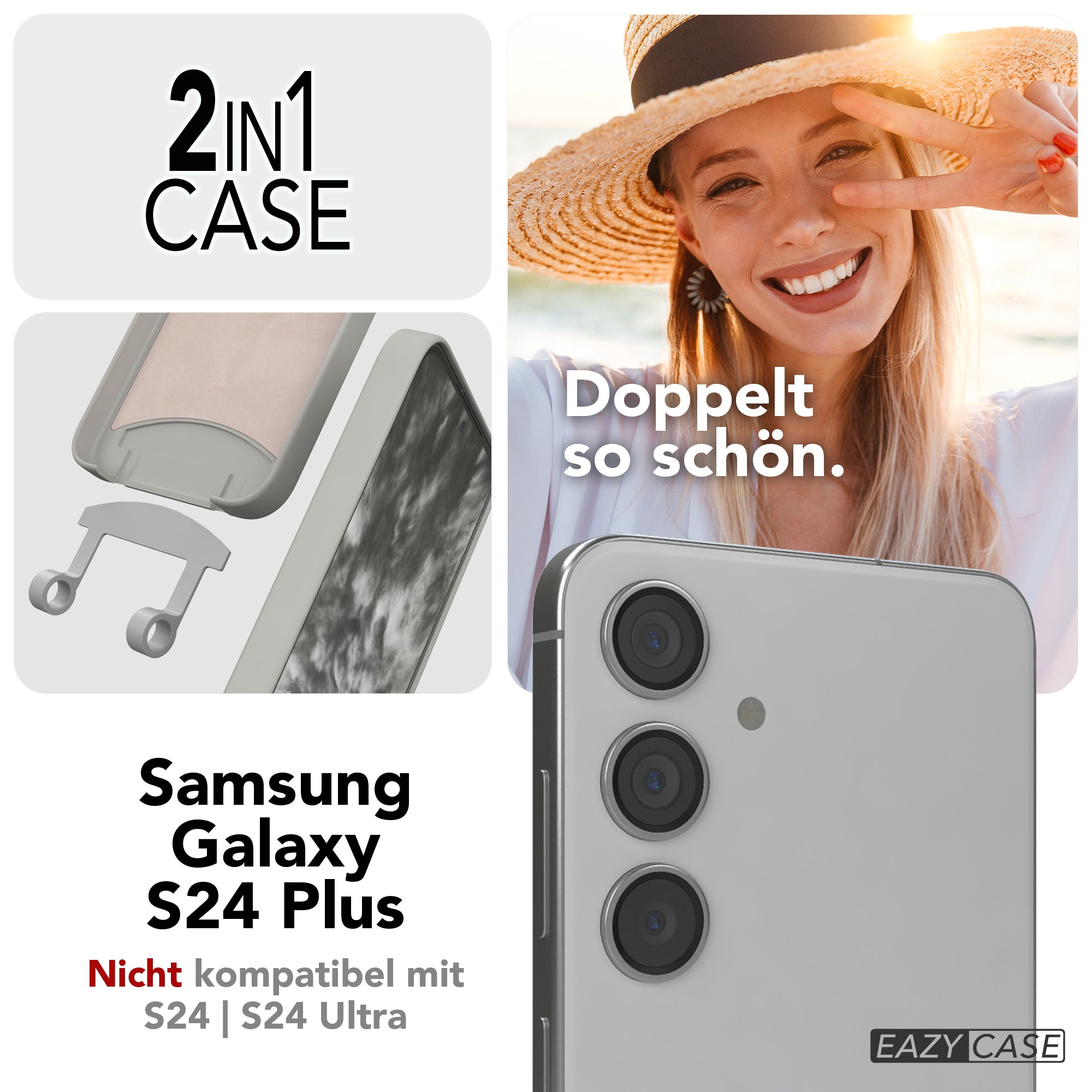Galaxy S24 Plus 2in1 Hülle mit Kordel
