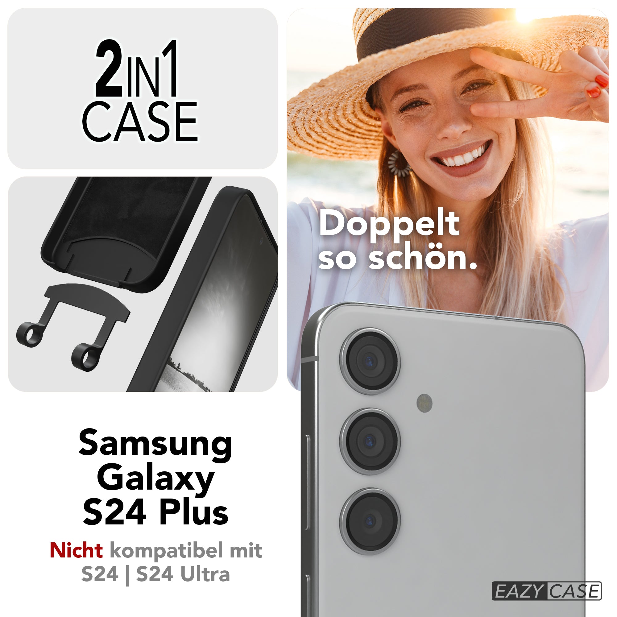 Galaxy S24 Plus 2in1 Hülle mit Kordel