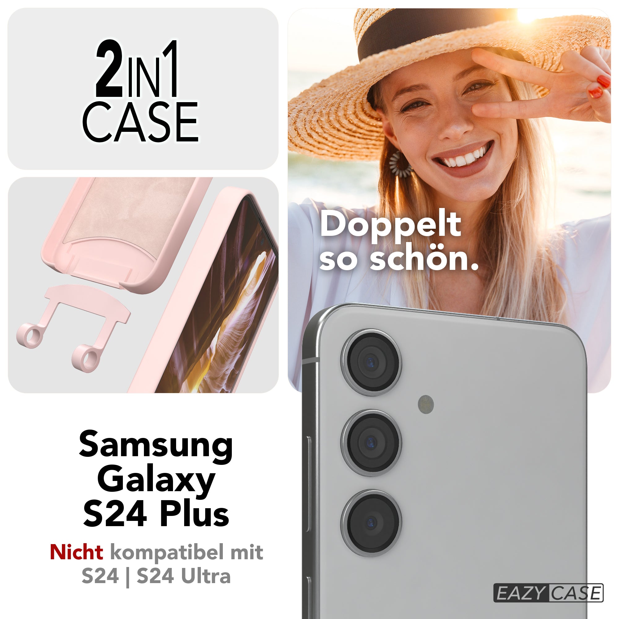 Galaxy S24 Plus 2in1 Hülle mit Kordel