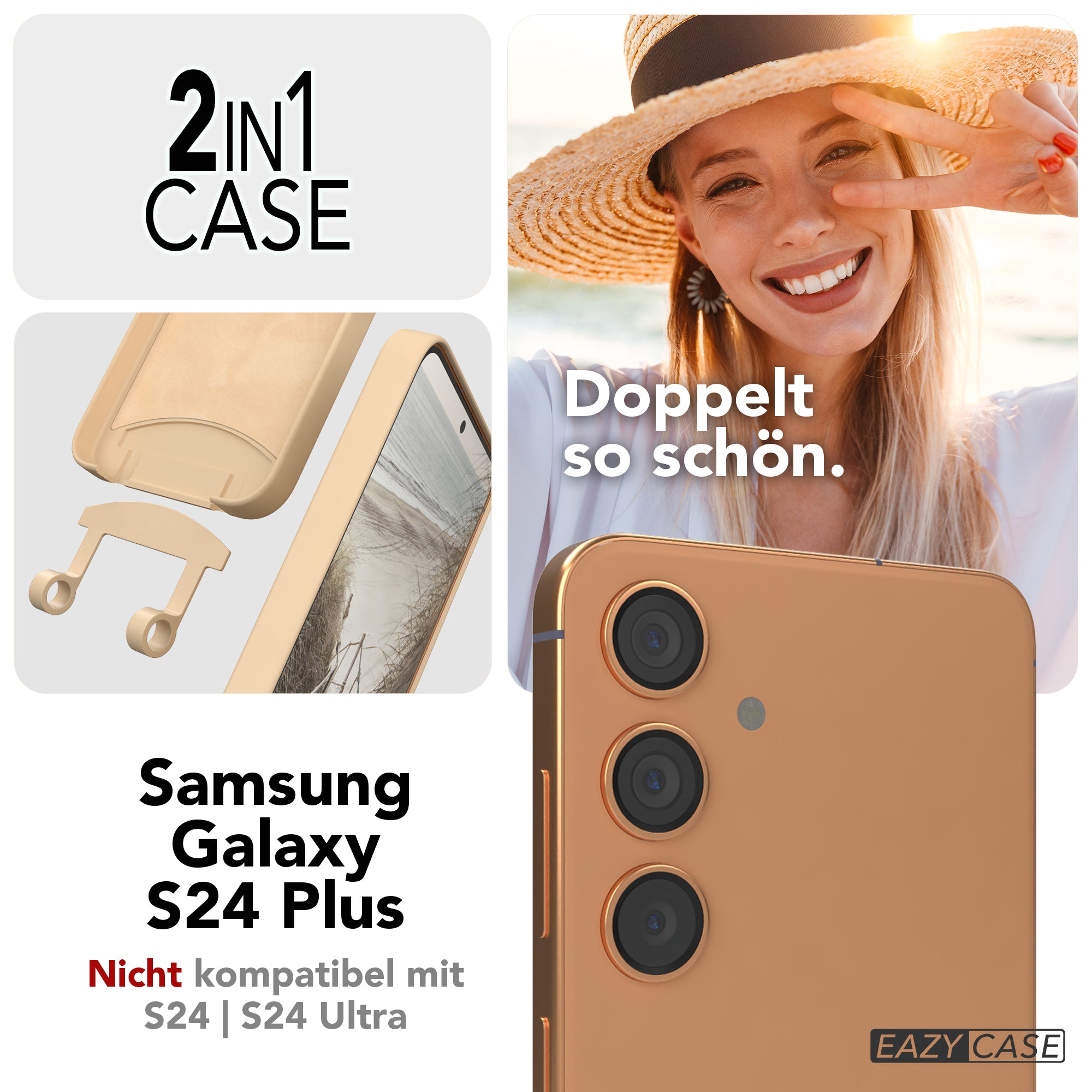 Galaxy S24 Plus 2in1 Hülle mit Kordel