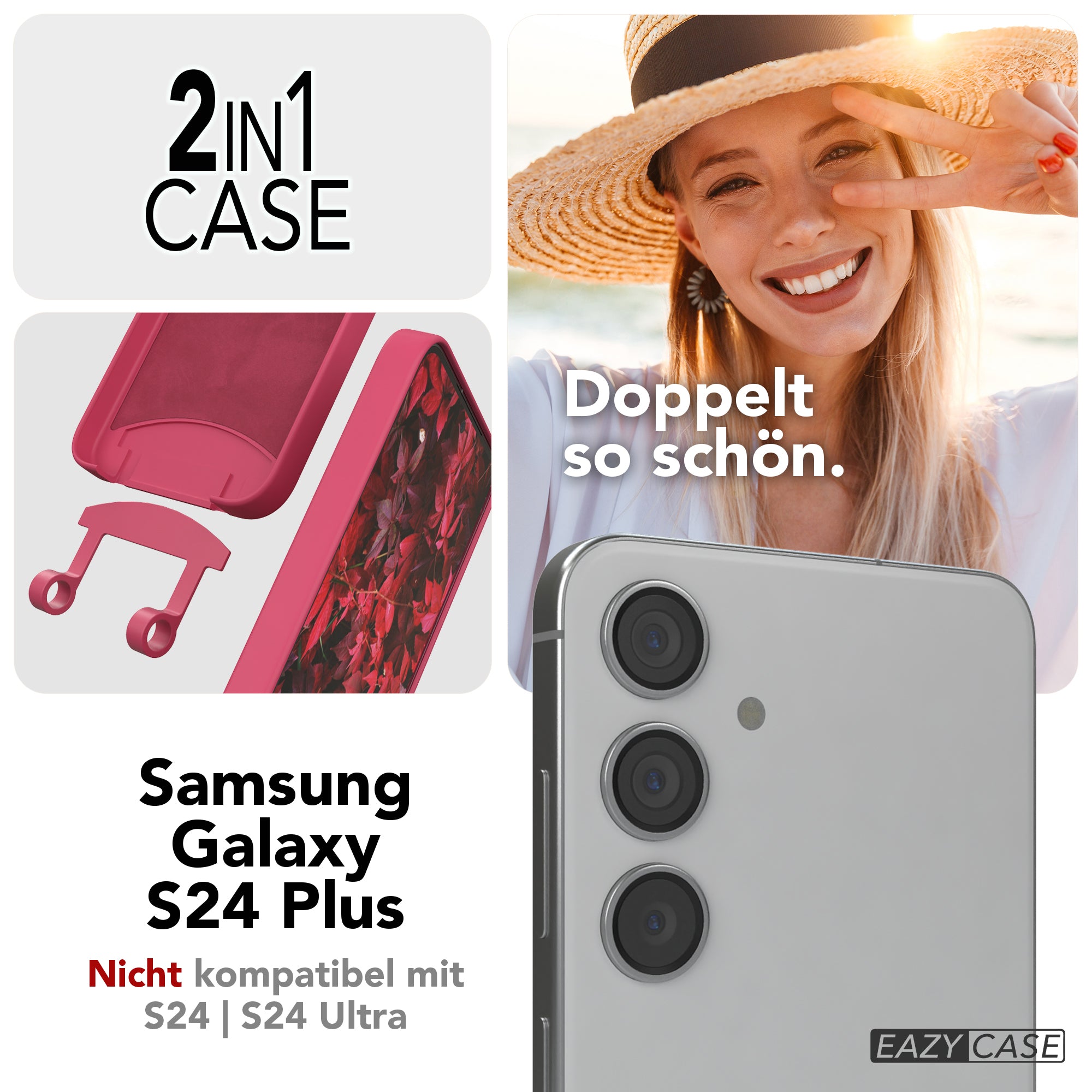 Galaxy S24 Plus 2in1 Hülle mit Kordel