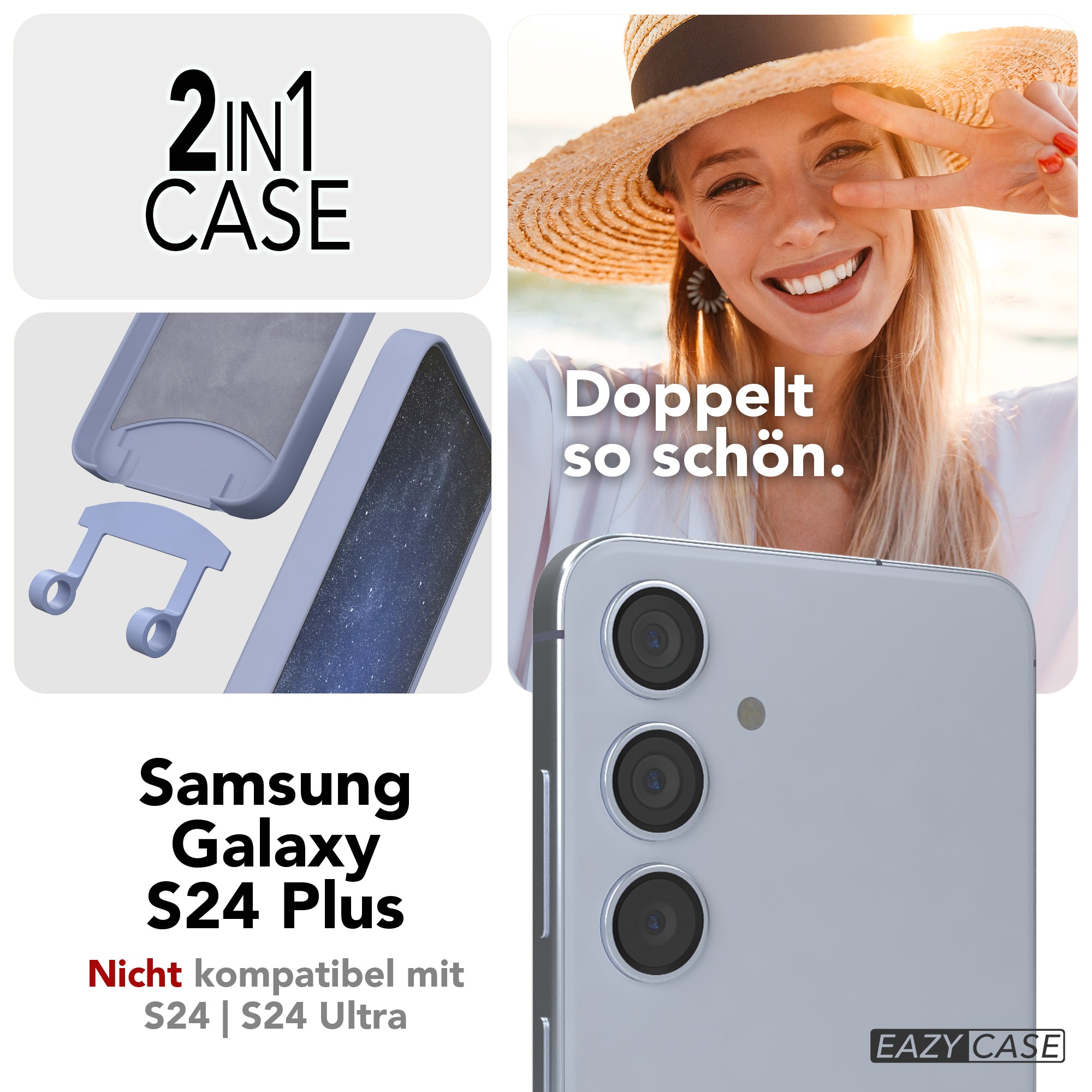 Galaxy S24 Plus 2in1 Hülle mit Kordel