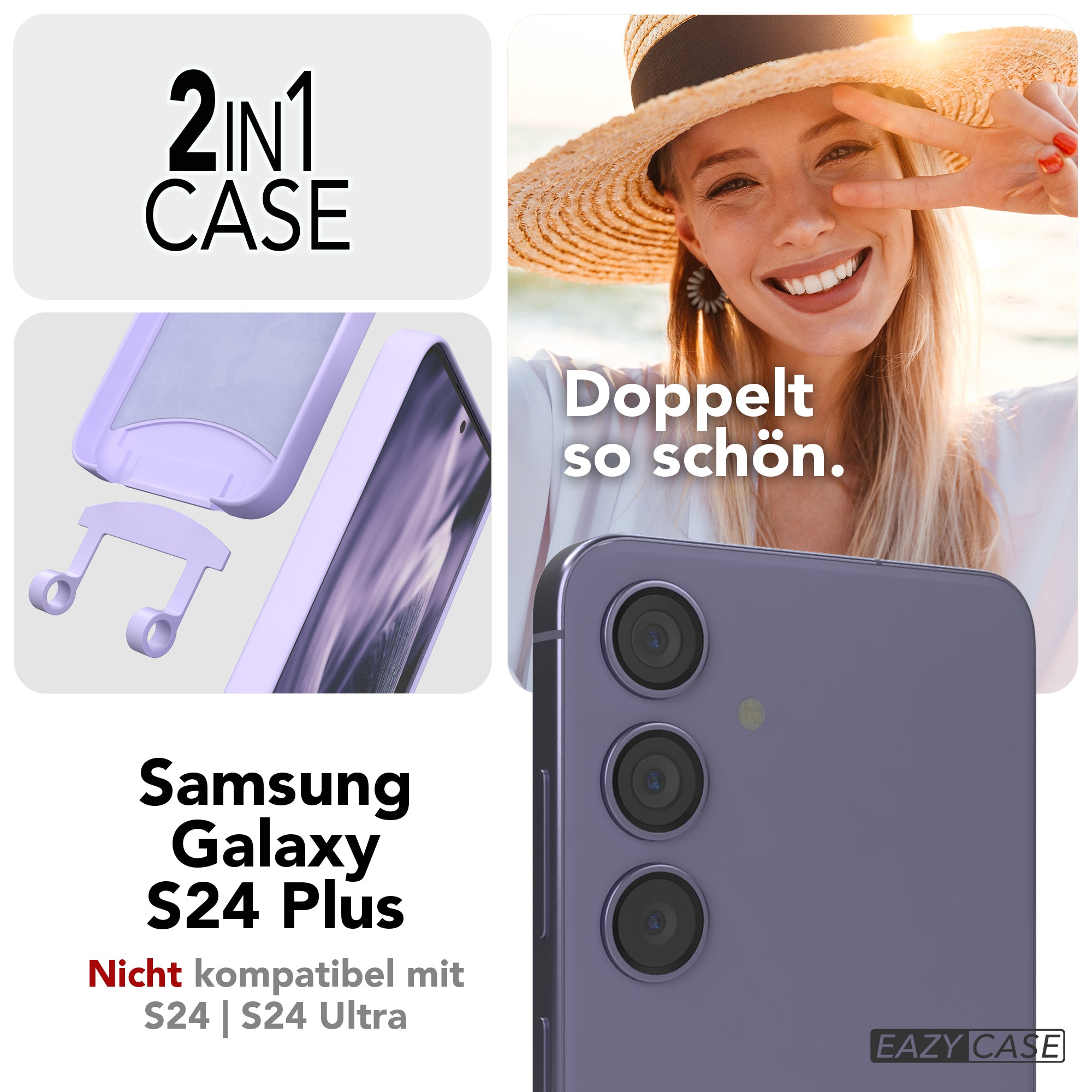 Galaxy S24 Plus 2in1 Hülle mit Kordel