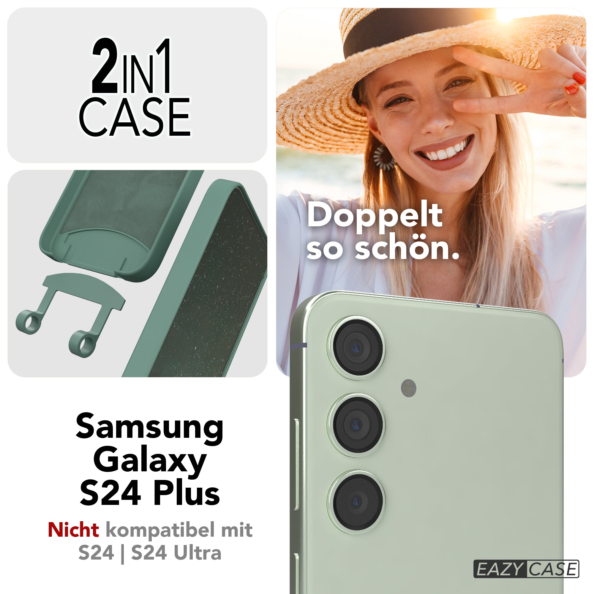 Galaxy S24 Plus 2in1 Hülle mit Kordel