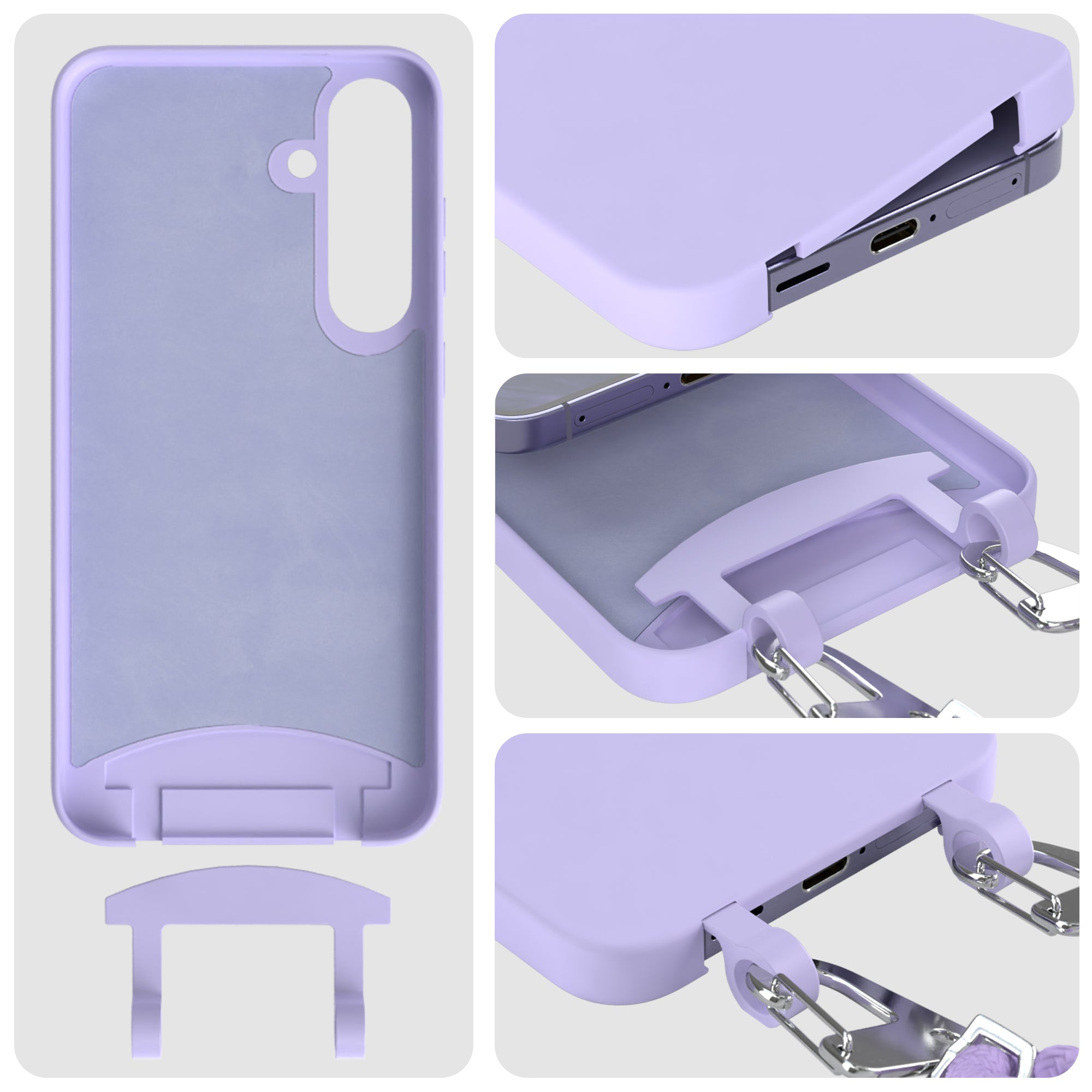 Galaxy S24 Plus 2in1 Hülle + Kordel mit Karabinern