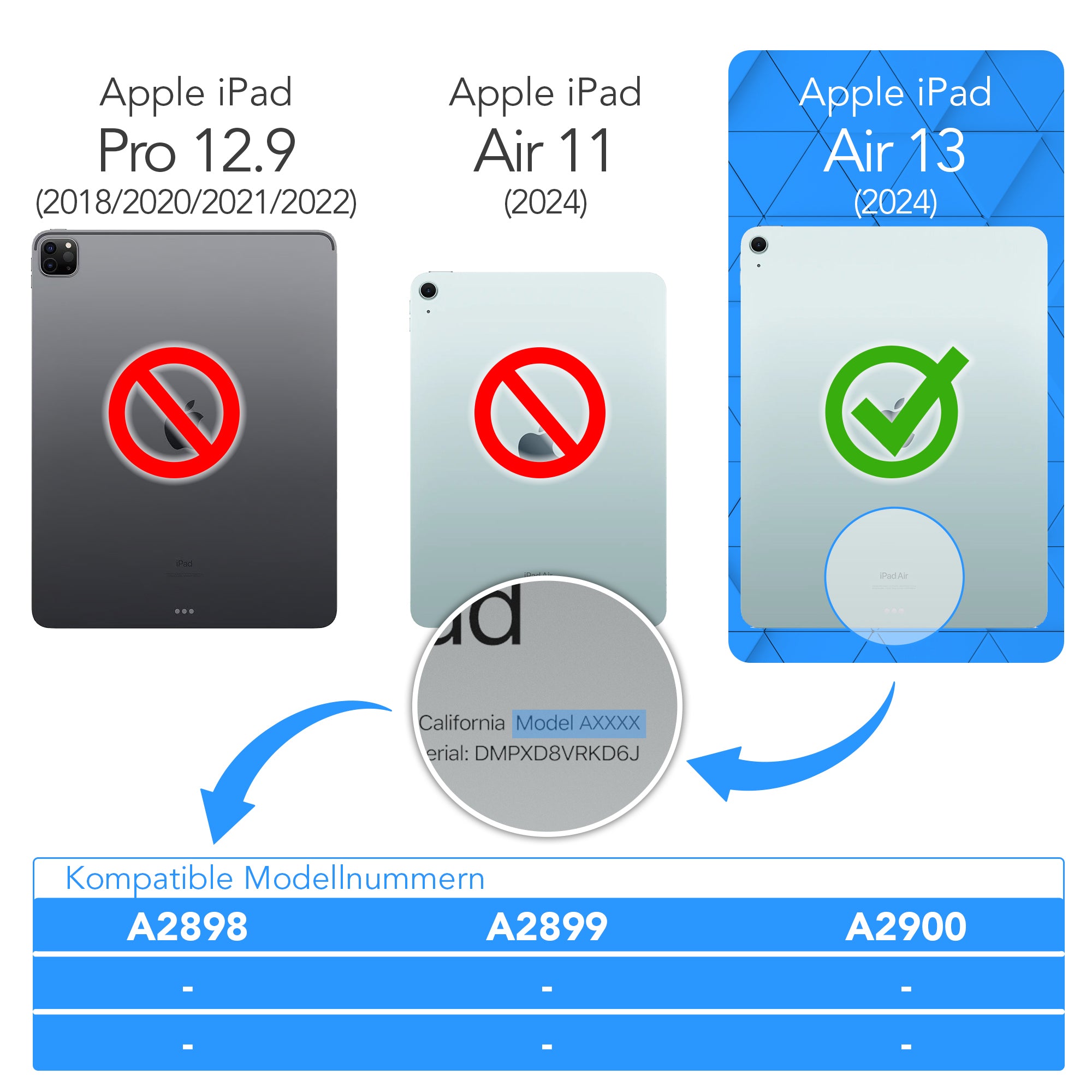 iPad Air 13" (2024) drehbare Hülle