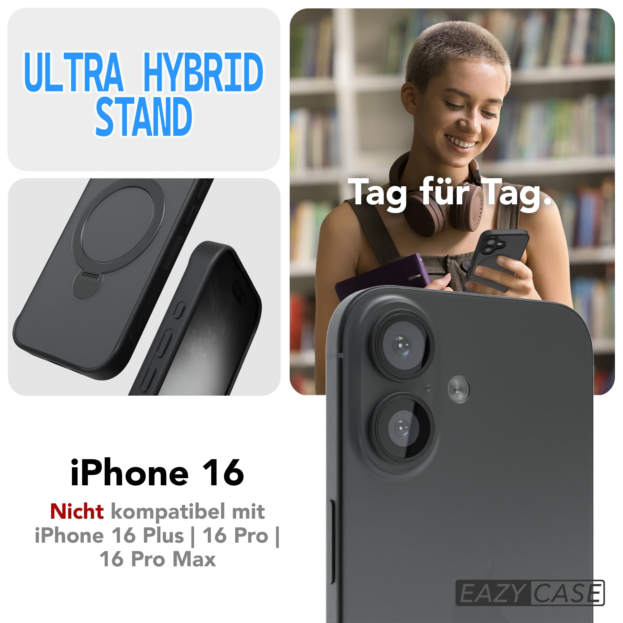iPhone 16 Outdoor Hülle + drehbarer Ring mit MagSafe