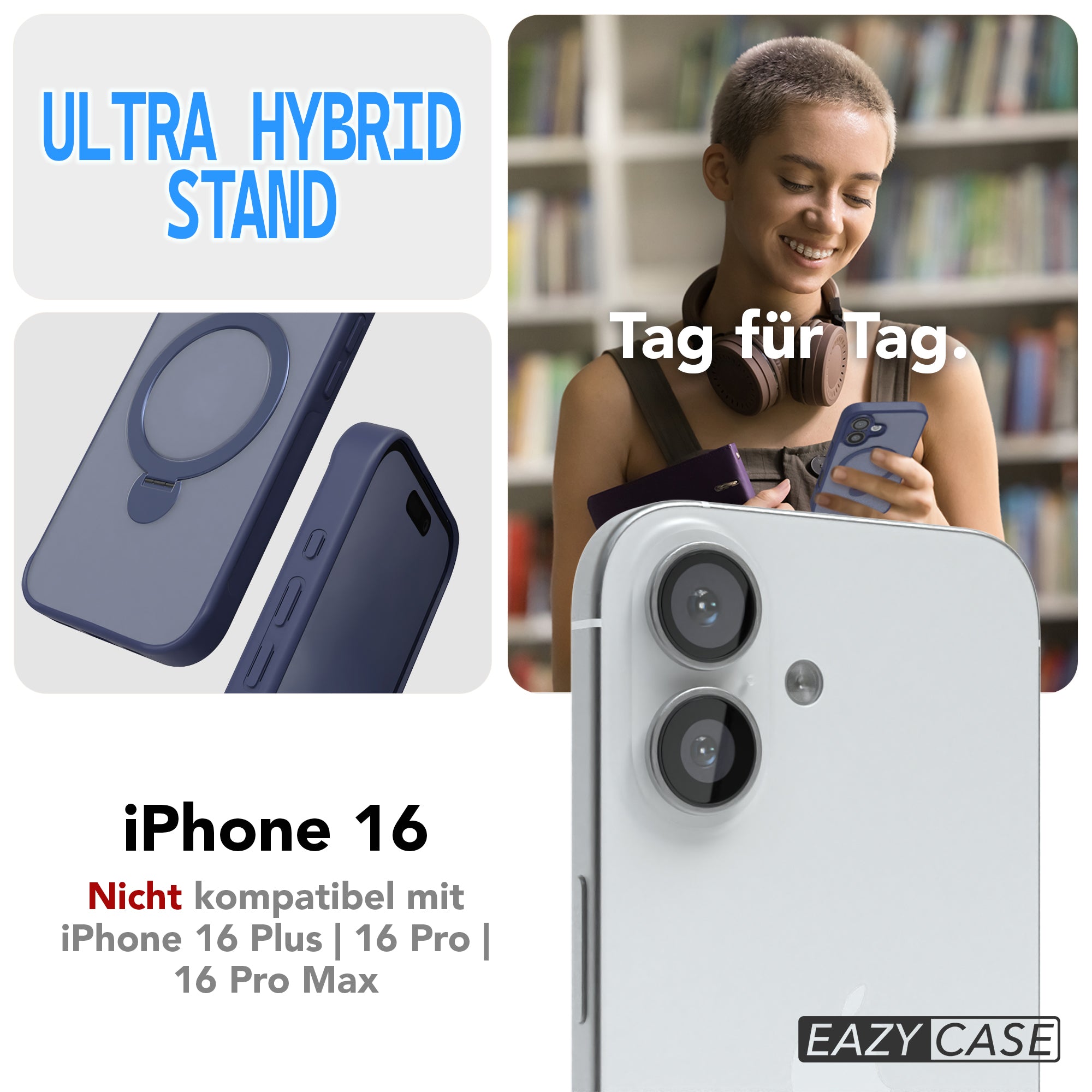 iPhone 16 Outdoor Hülle + drehbarer Ring mit MagSafe