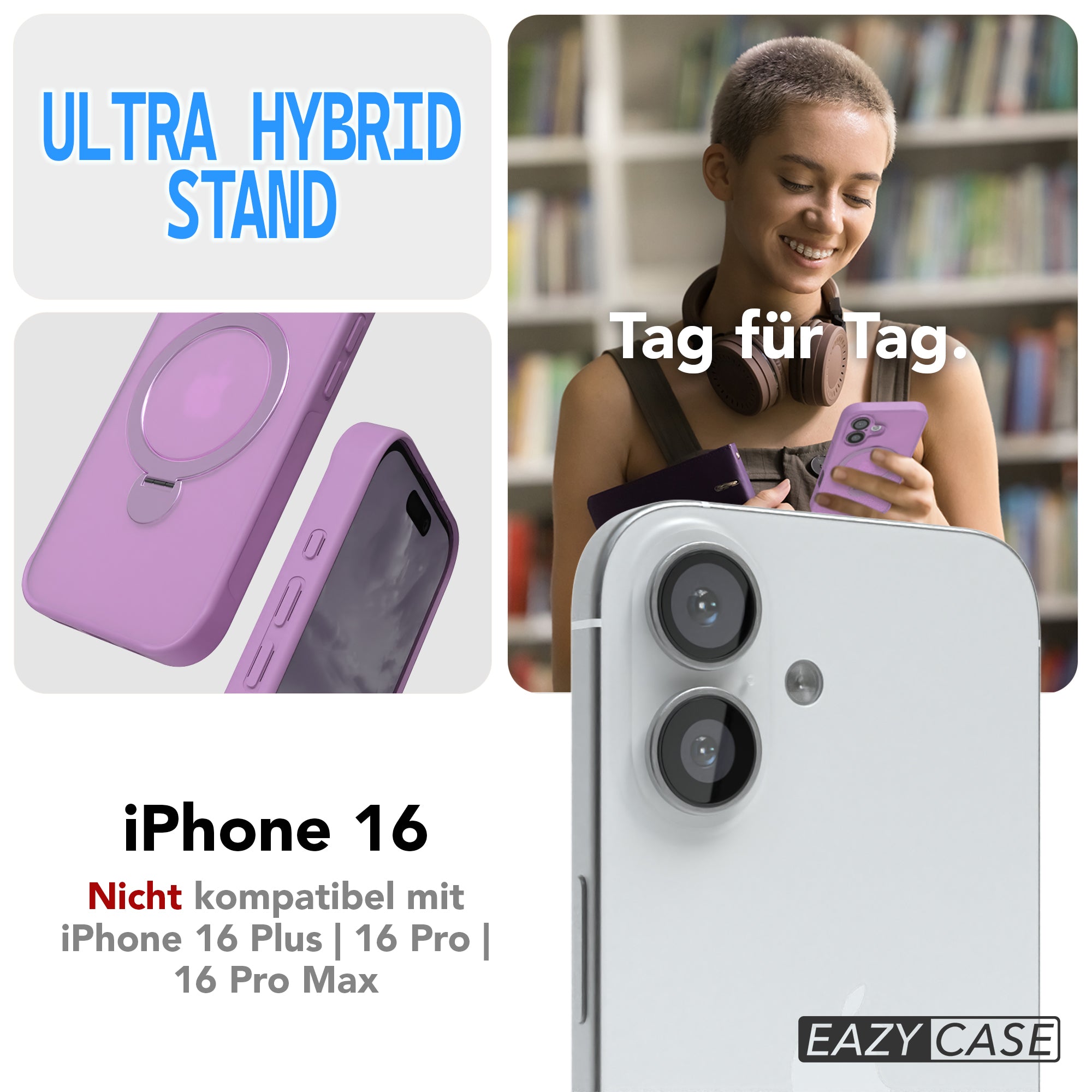 iPhone 16 Outdoor Hülle + drehbarer Ring mit MagSafe