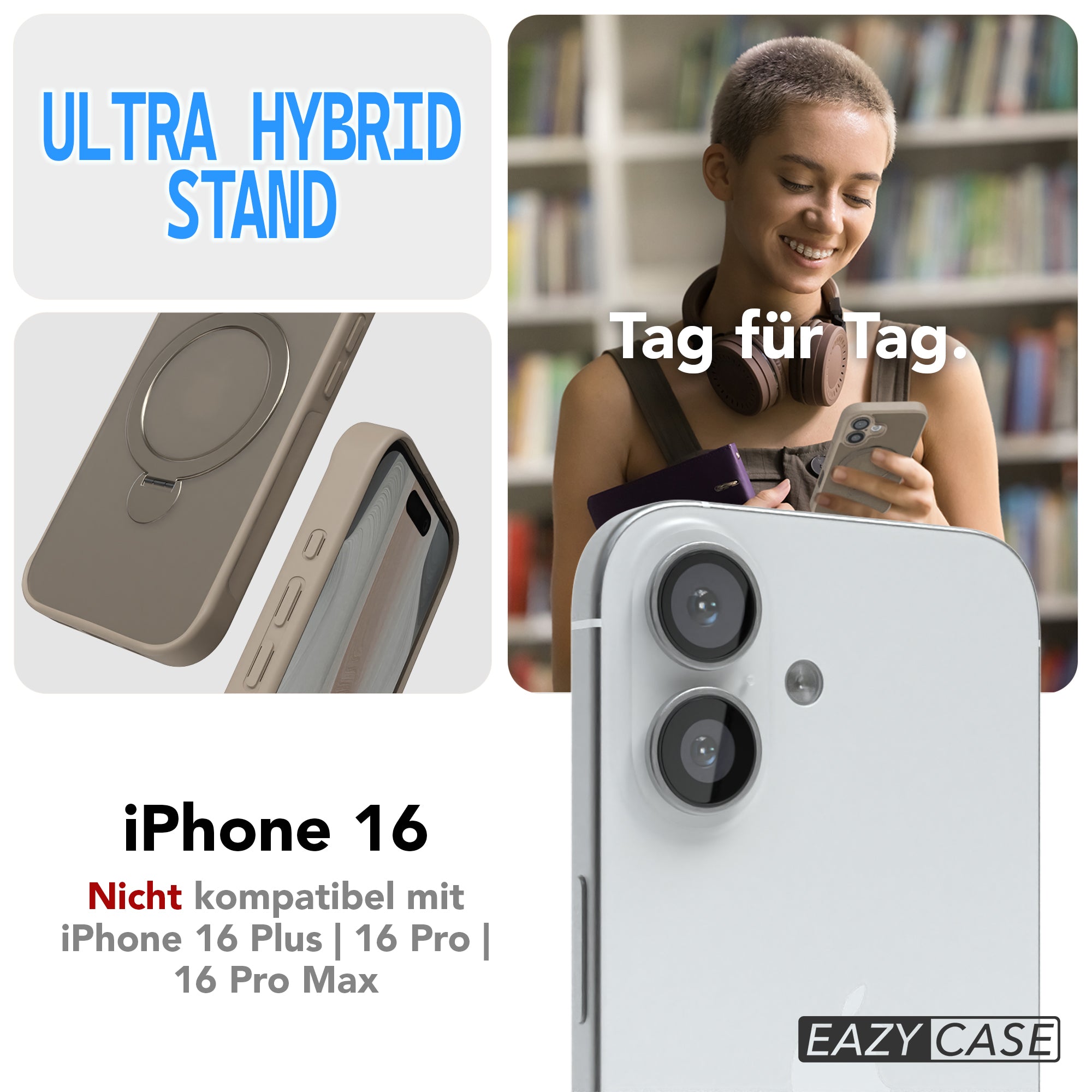 iPhone 16 Outdoor Hülle + drehbarer Ring mit MagSafe