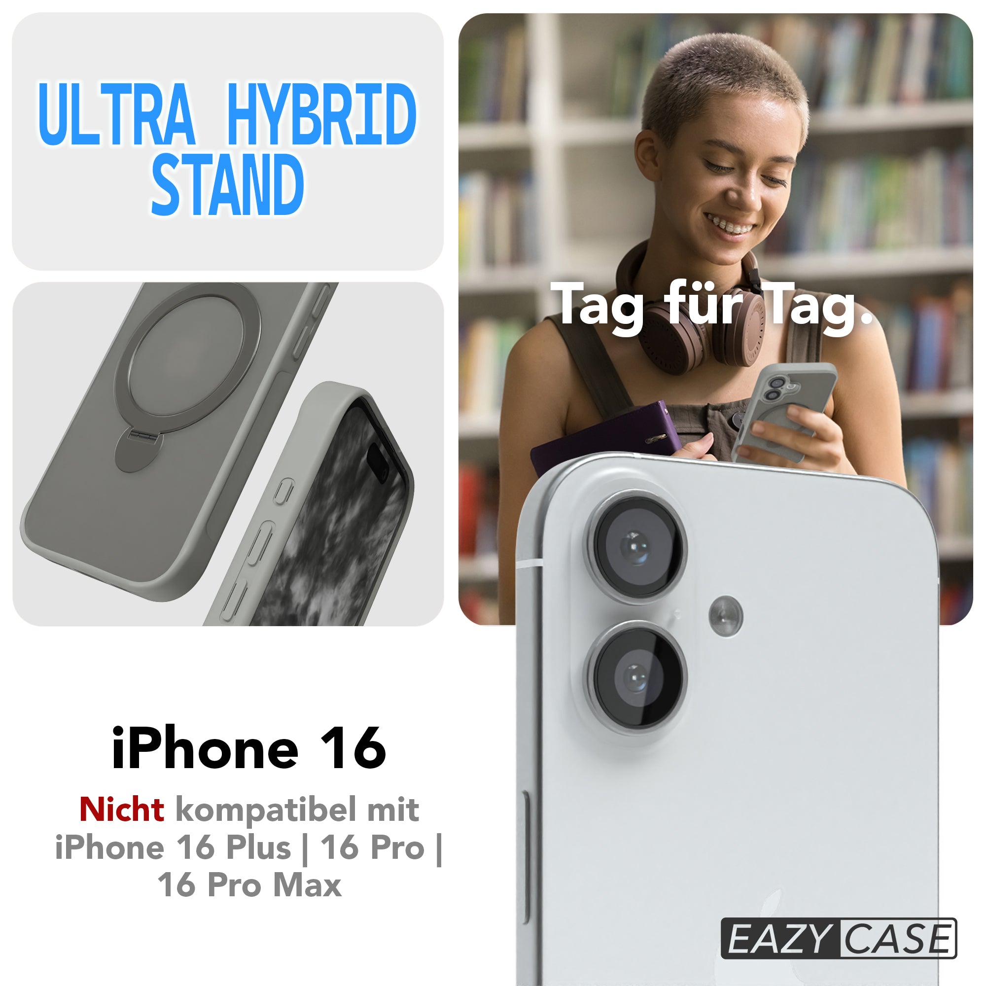 iPhone 16 Outdoor Hülle + drehbarer Ring mit MagSafe