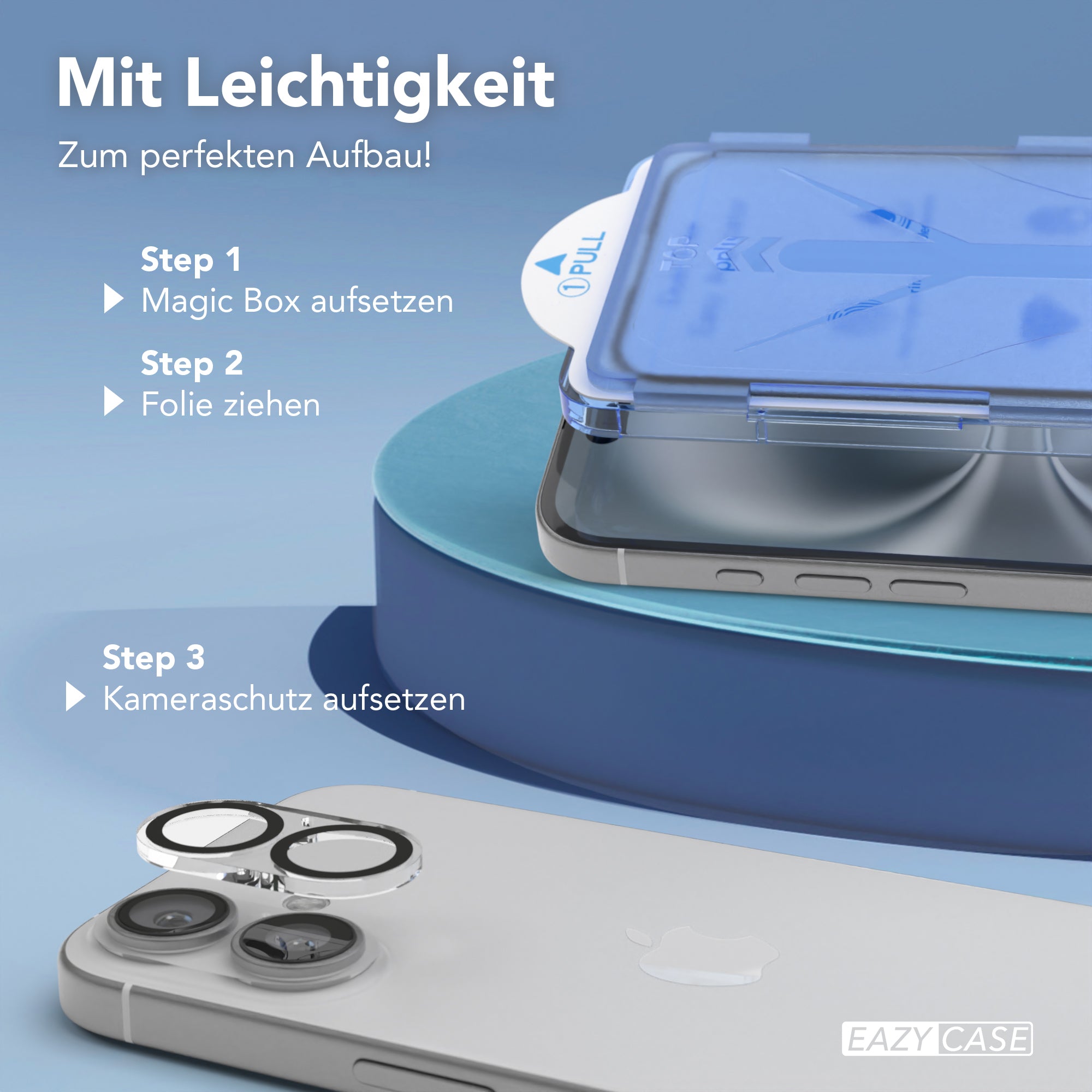 iPhone 16 2er Set Glasfolie + Installationsrahmen