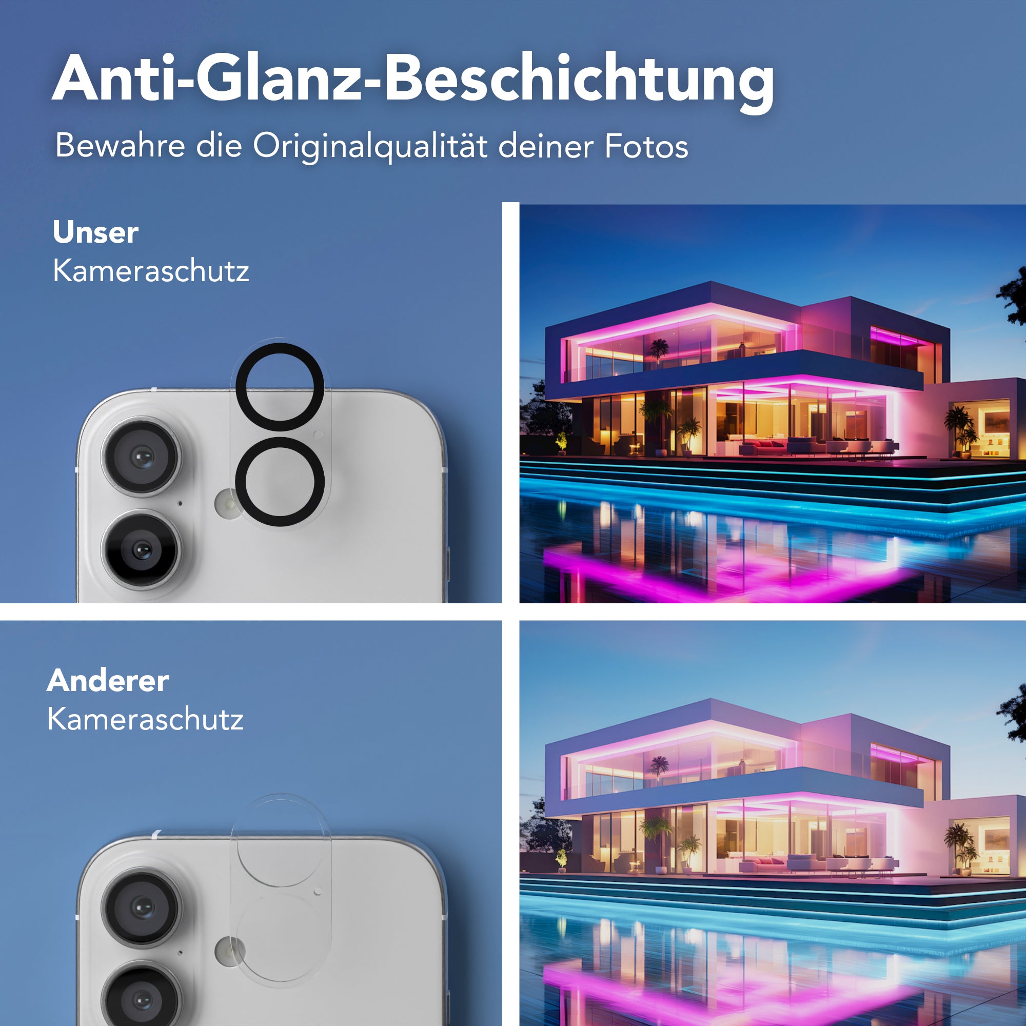 iPhone 16 2er Set Glasfolie + Installationsrahmen