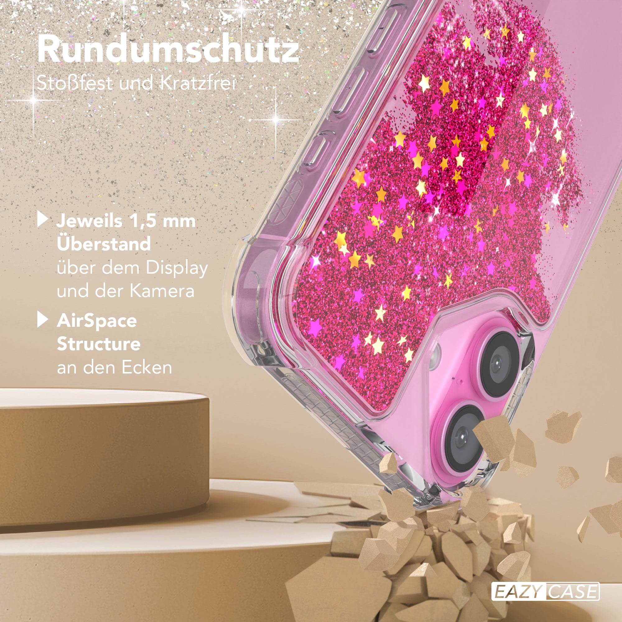iPhone 16 Plus Glitzerhülle
