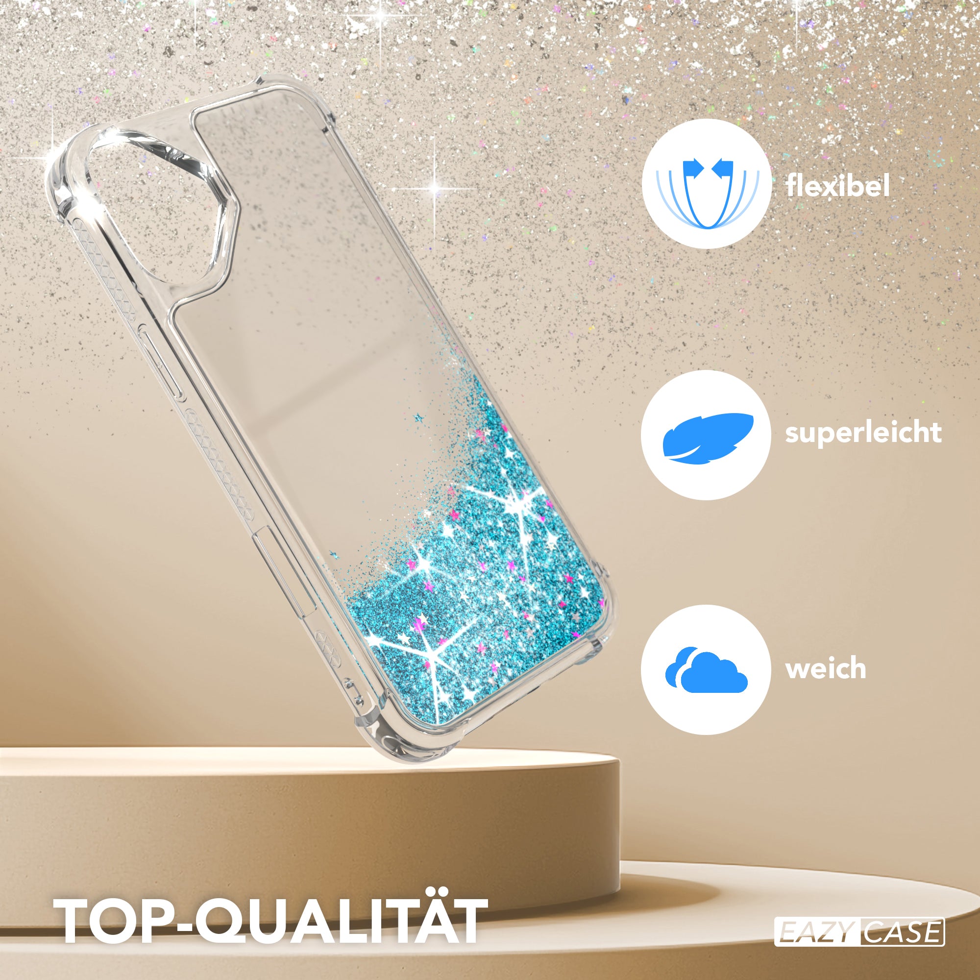 iPhone 16 Plus Glitzerhülle