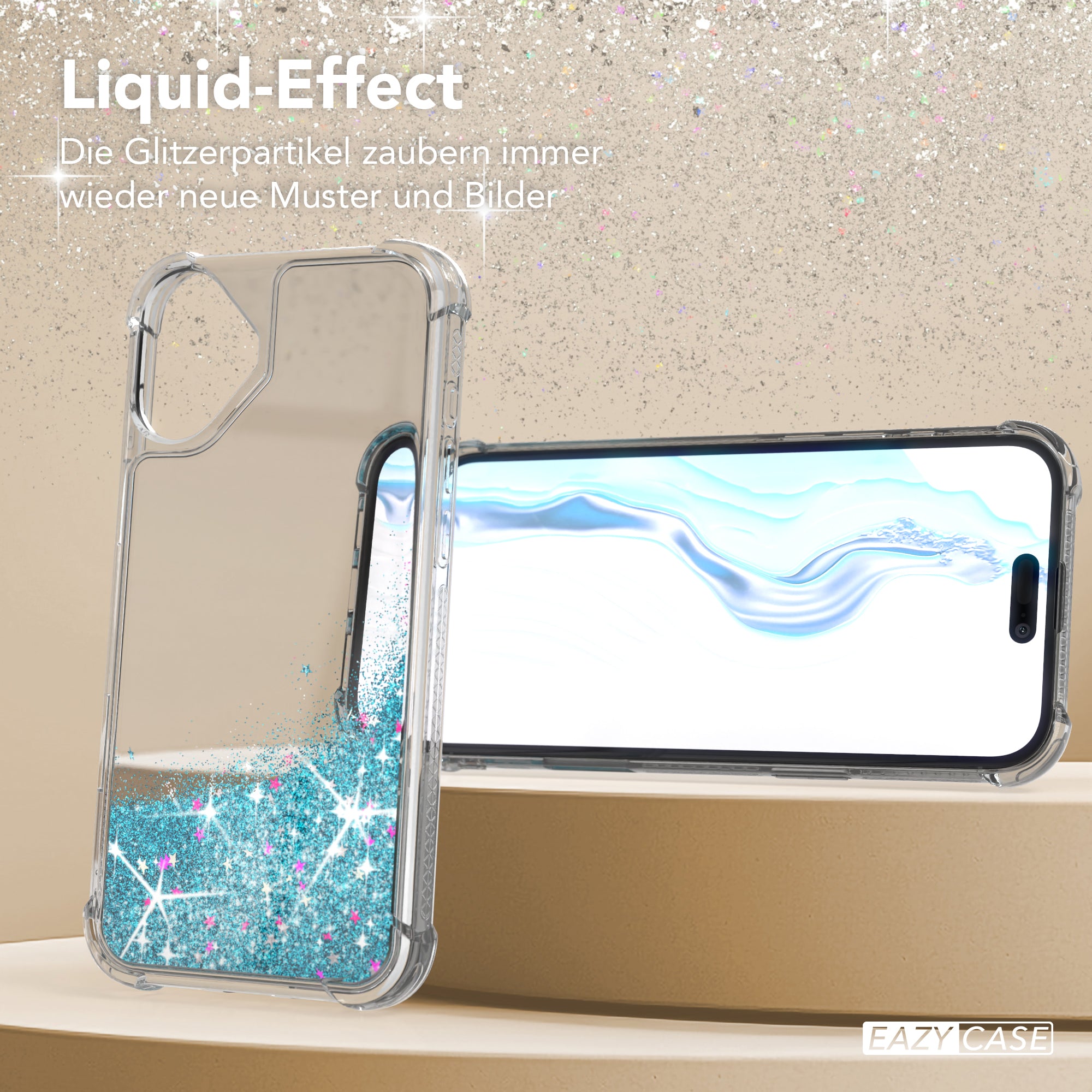 iPhone 16 Plus Glitzerhülle