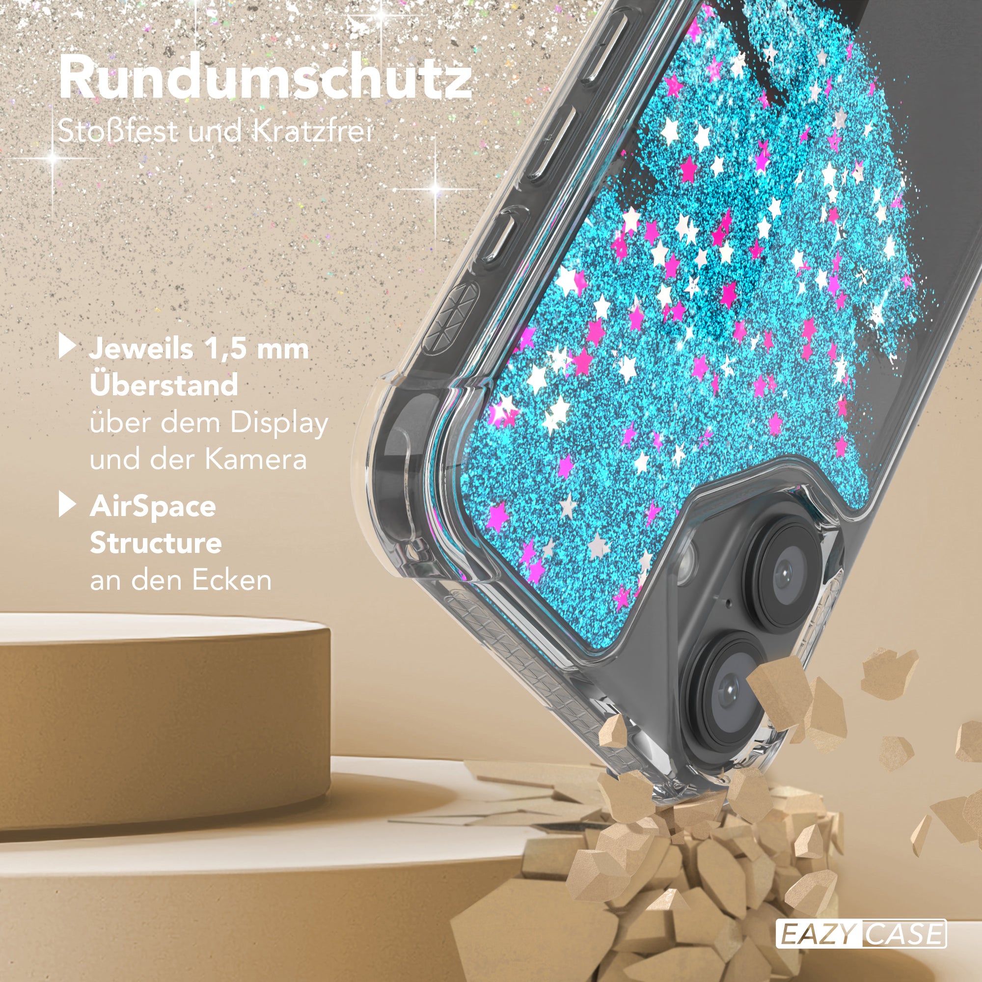 iPhone 16 Plus Glitzerhülle
