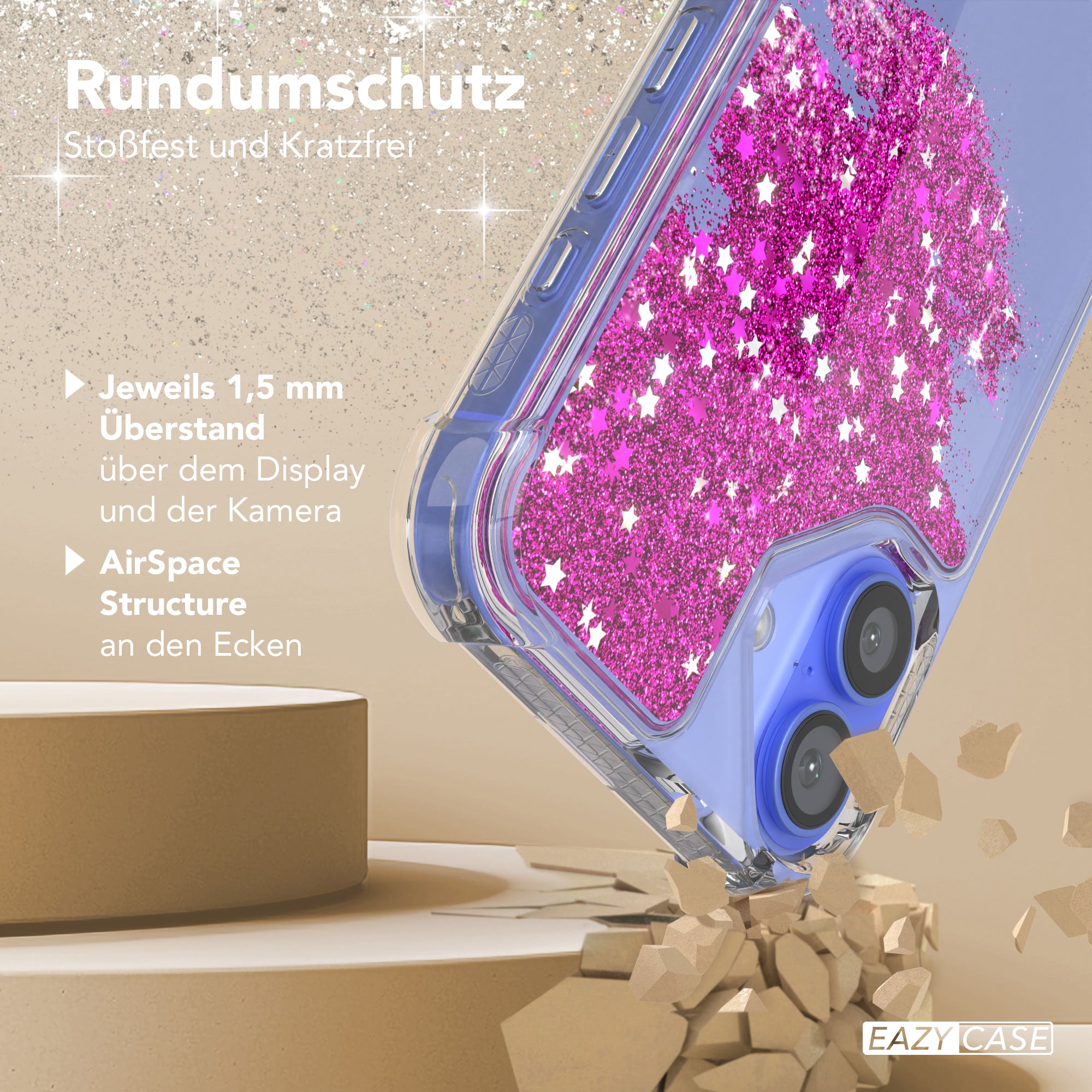 iPhone 16 Plus Glitzerhülle