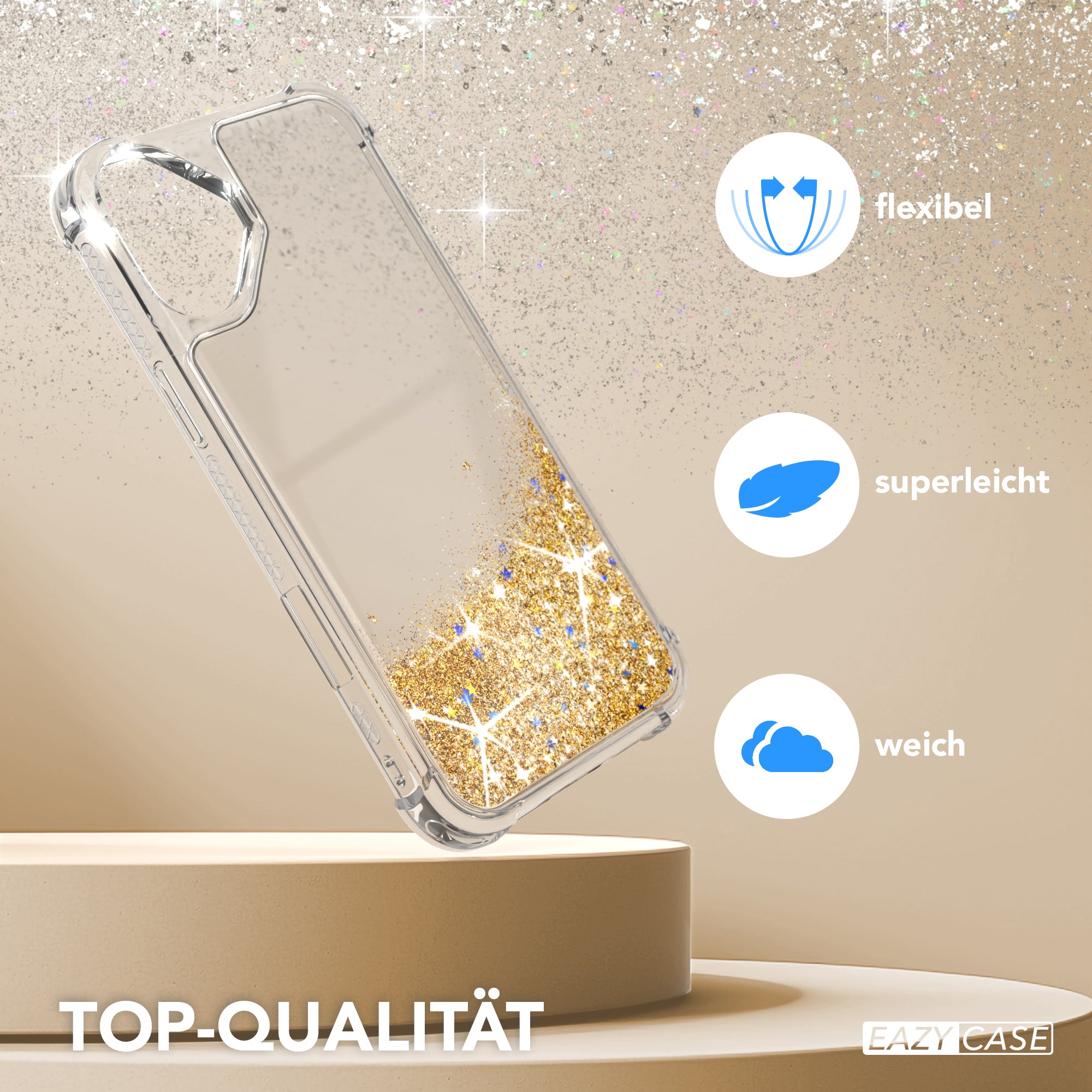 iPhone 16 Plus Glitzerhülle