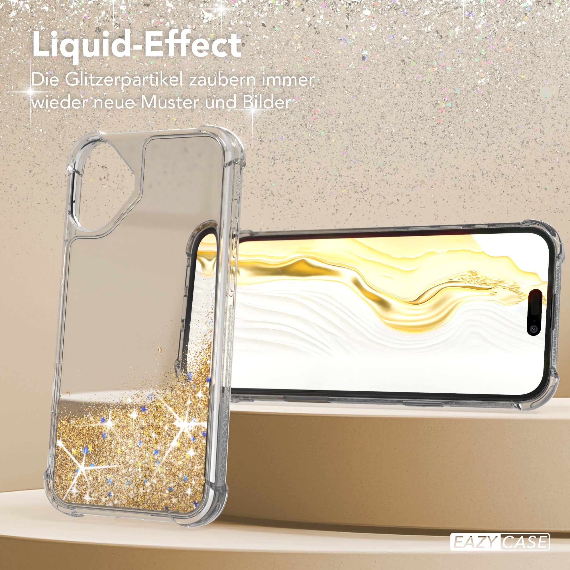 iPhone 16 Plus Glitzerhülle