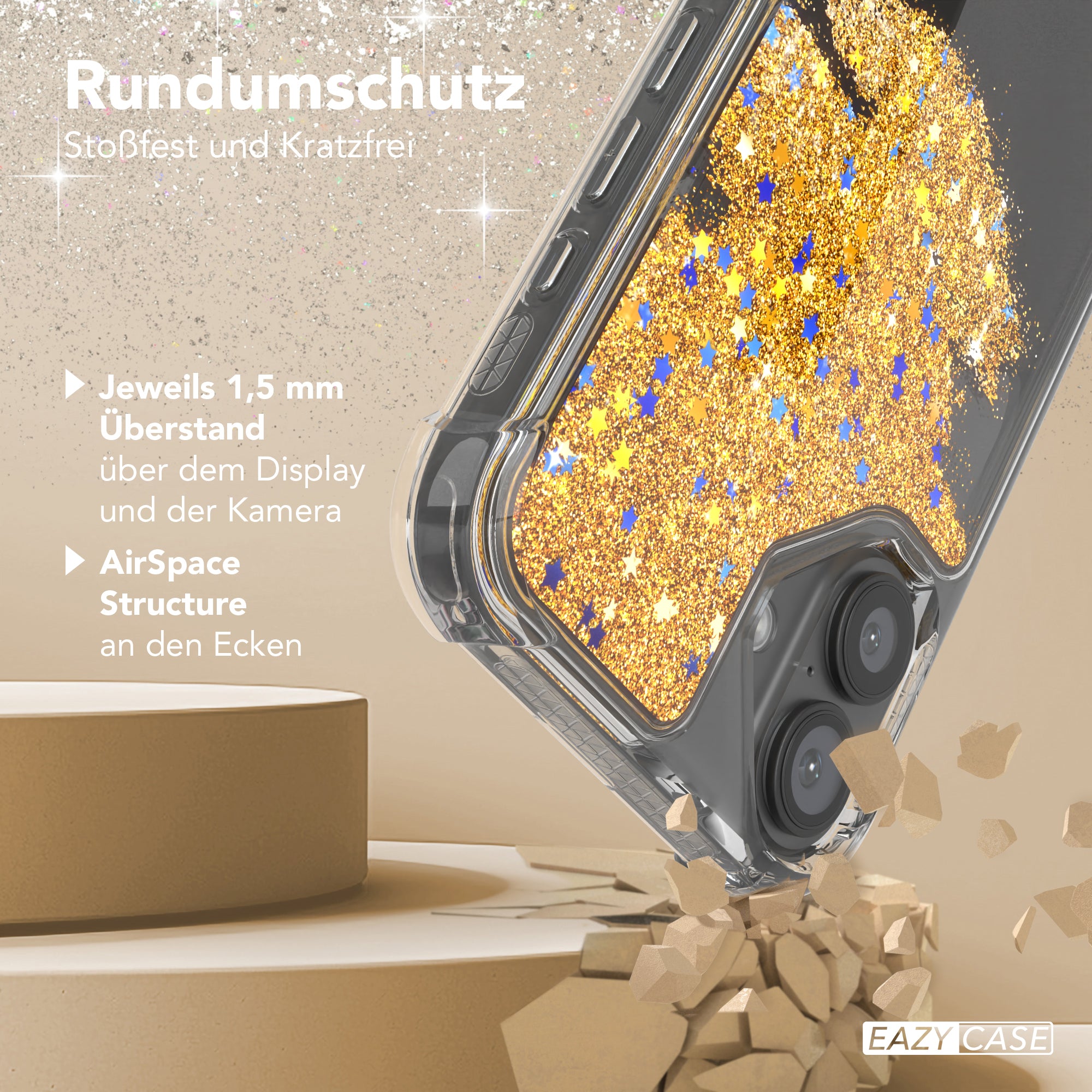 iPhone 16 Plus Glitzerhülle