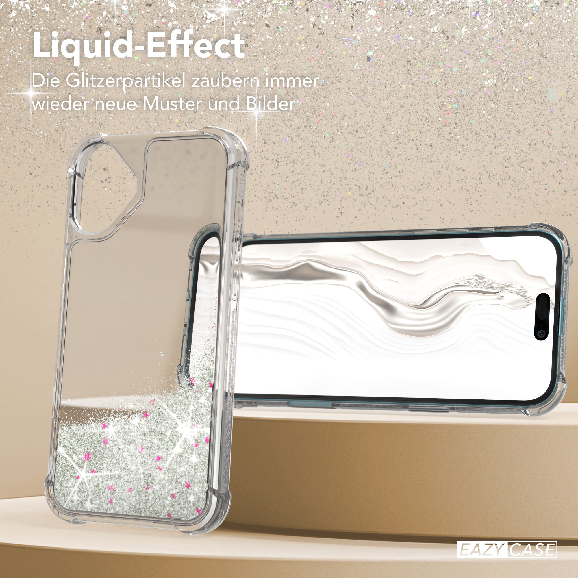 iPhone 16 Plus Glitzerhülle