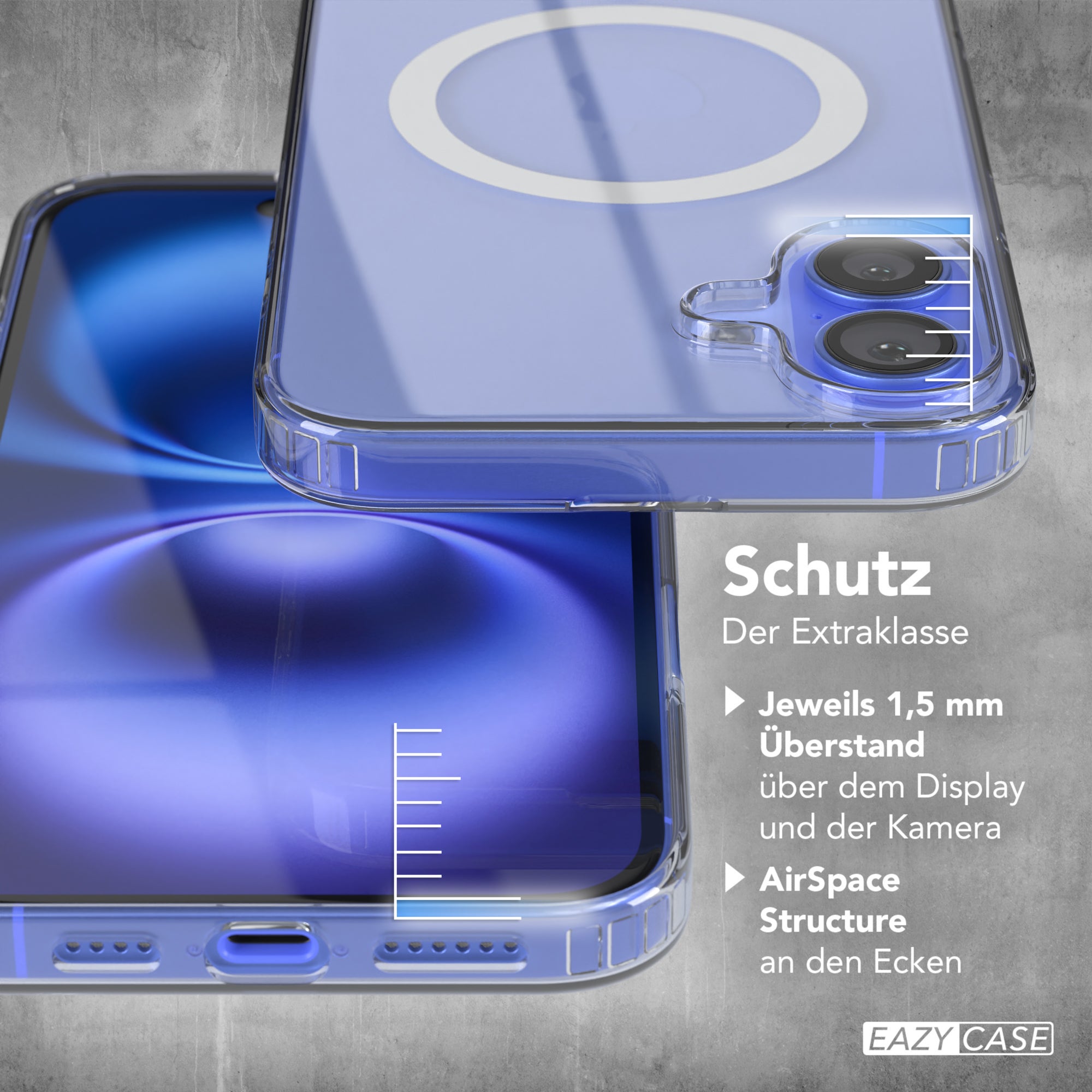 iPhone 16 Plus transparente Hülle mit MagSafe