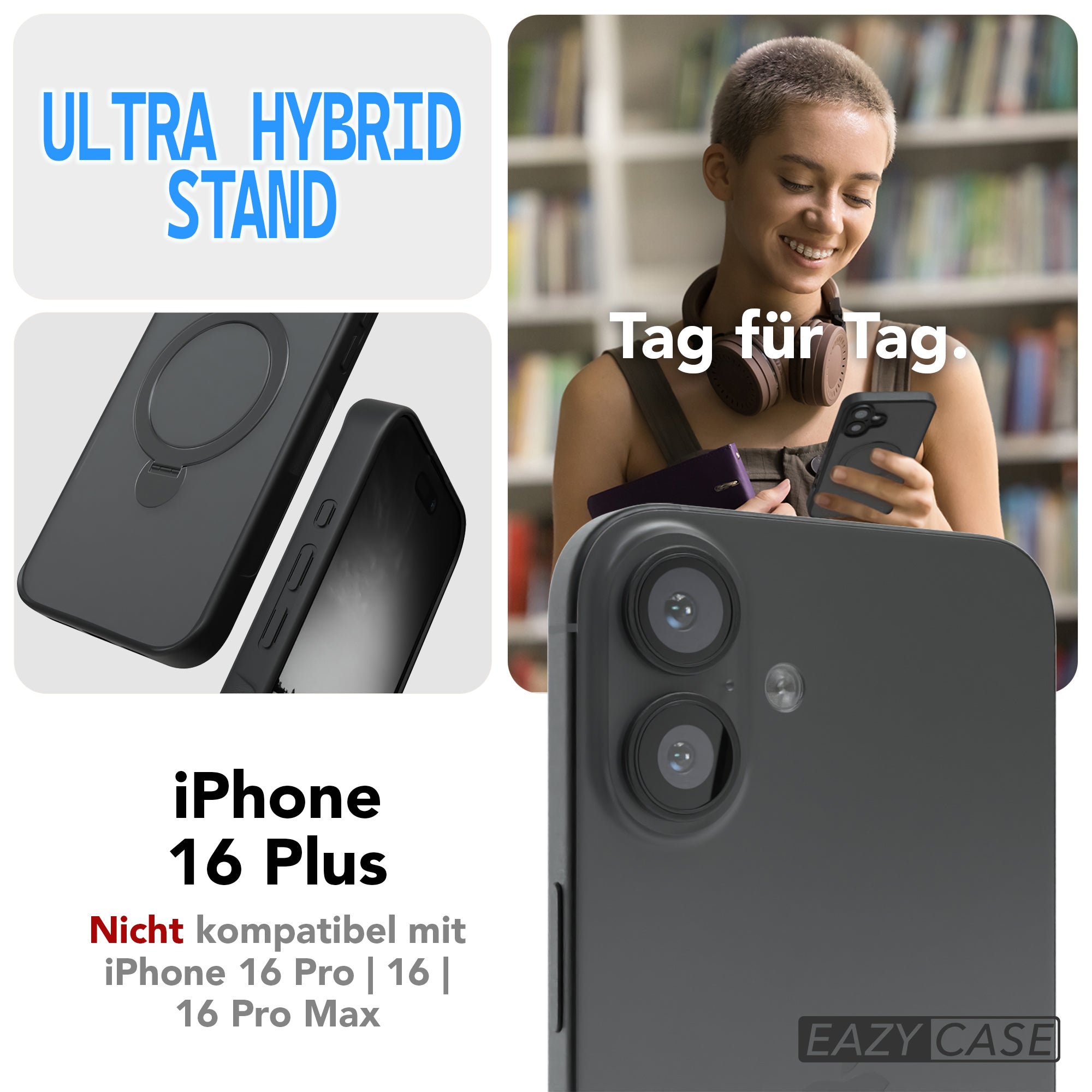 iPhone 16 Plus Outdoor Hülle + drehbarer Ring mit MagSafe