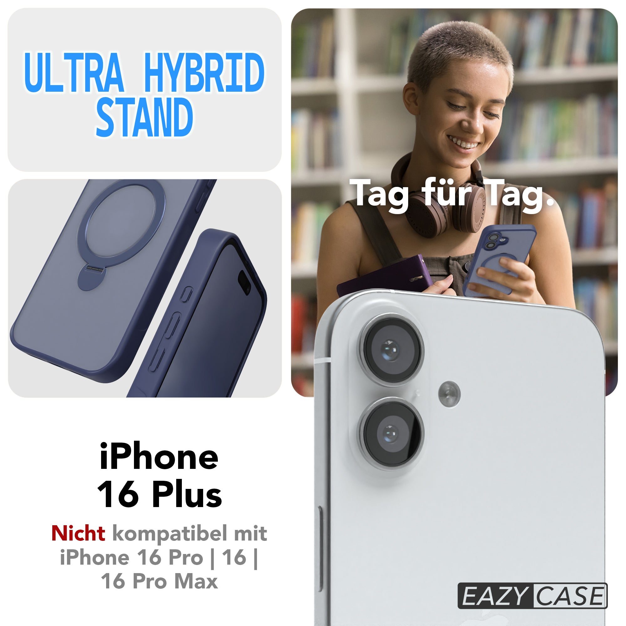 iPhone 16 Plus Outdoor Hülle + drehbarer Ring mit MagSafe