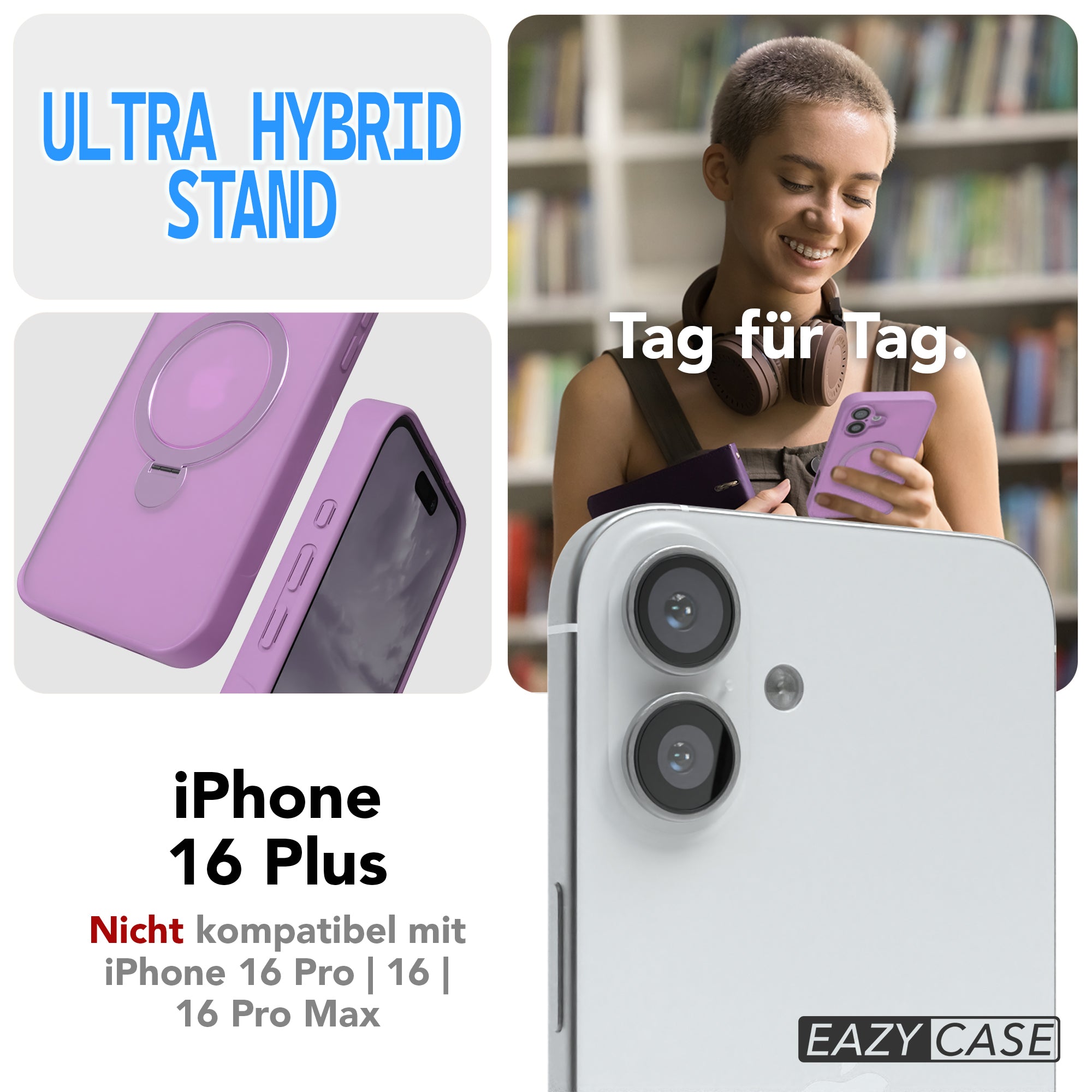 iPhone 16 Plus Outdoor Hülle + drehbarer Ring mit MagSafe
