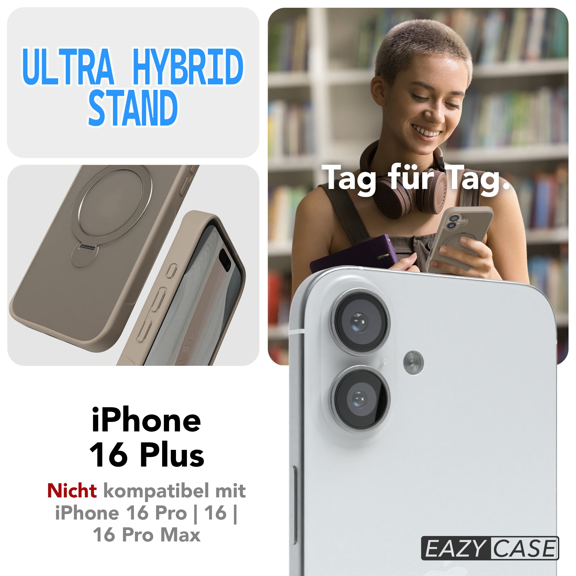iPhone 16 Plus Outdoor Hülle + drehbarer Ring mit MagSafe