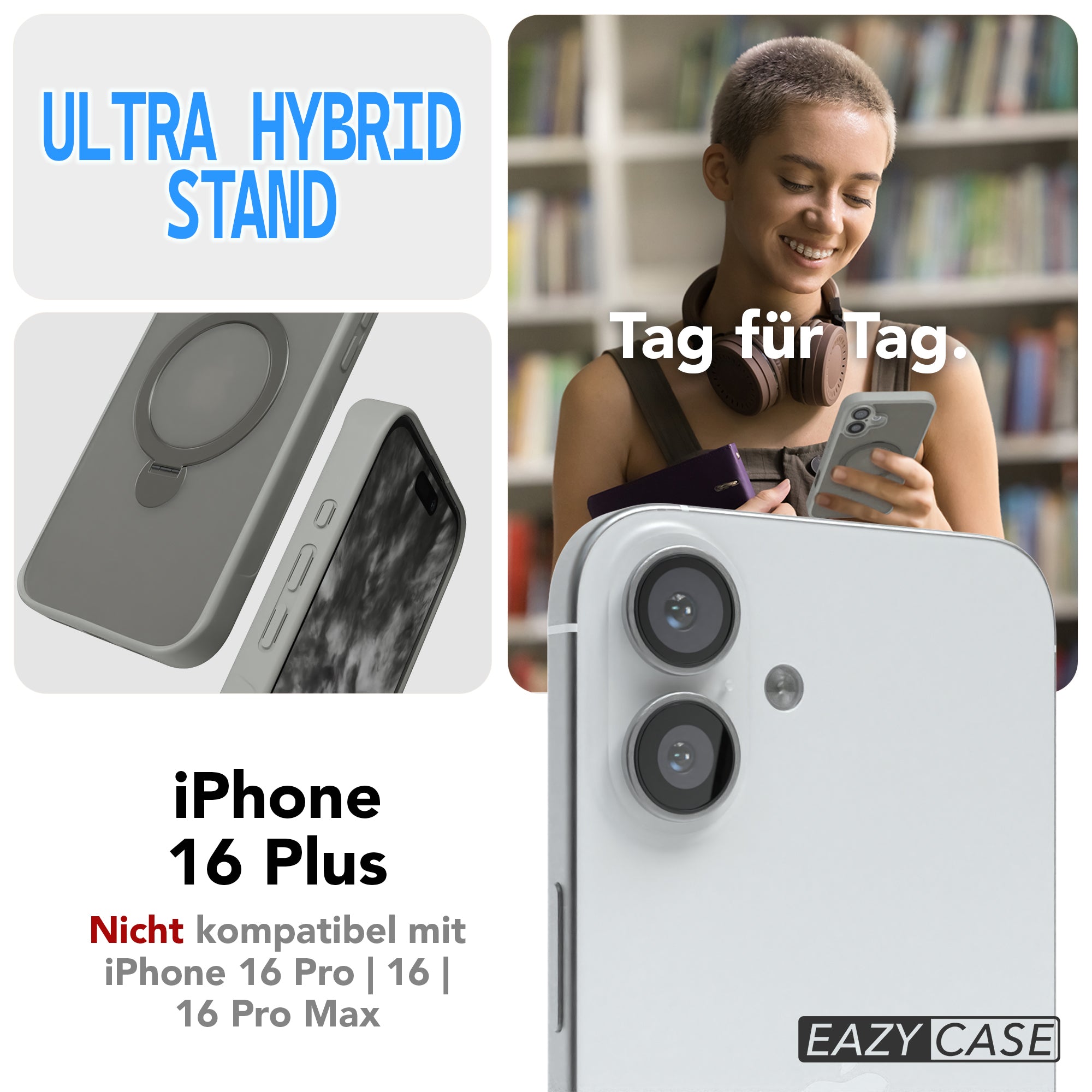 iPhone 16 Plus Outdoor Hülle + drehbarer Ring mit MagSafe
