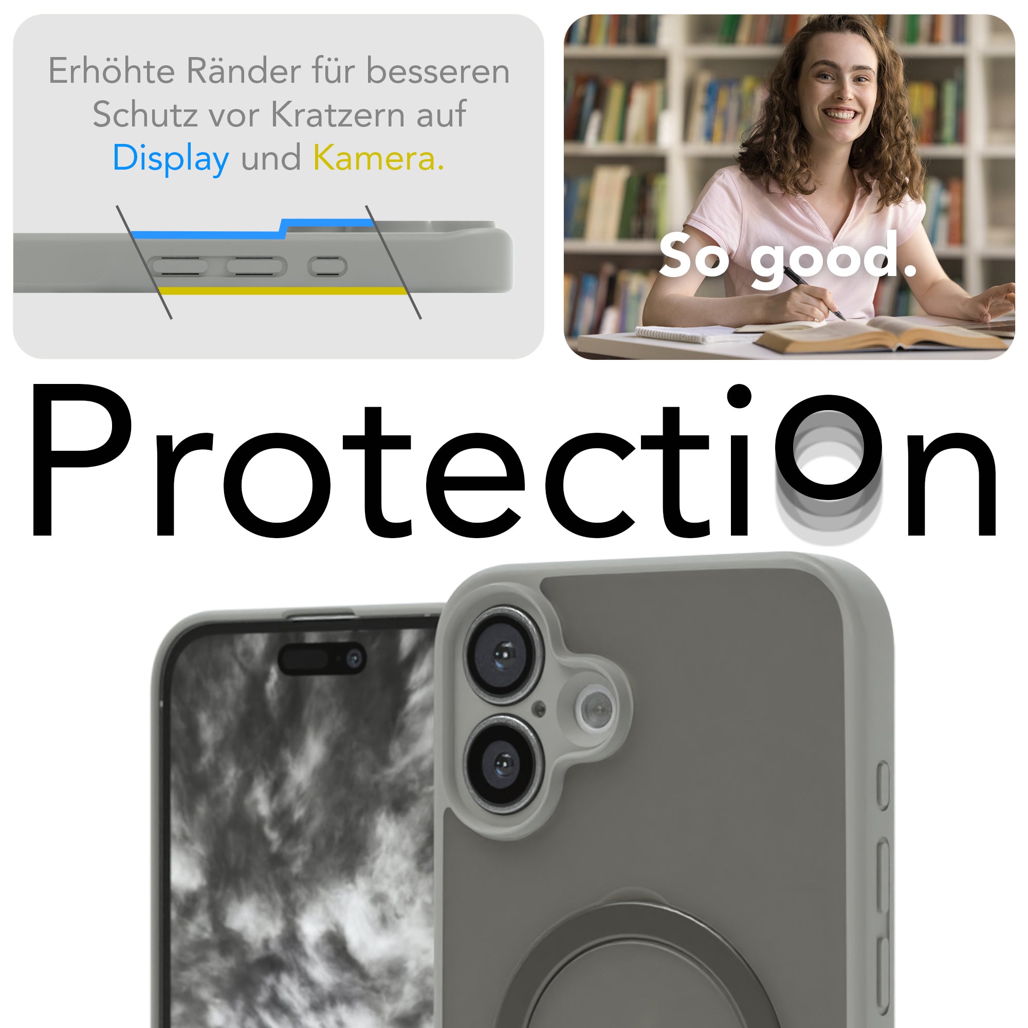 iPhone 16 Plus Outdoor Hülle + drehbarer Ring mit MagSafe