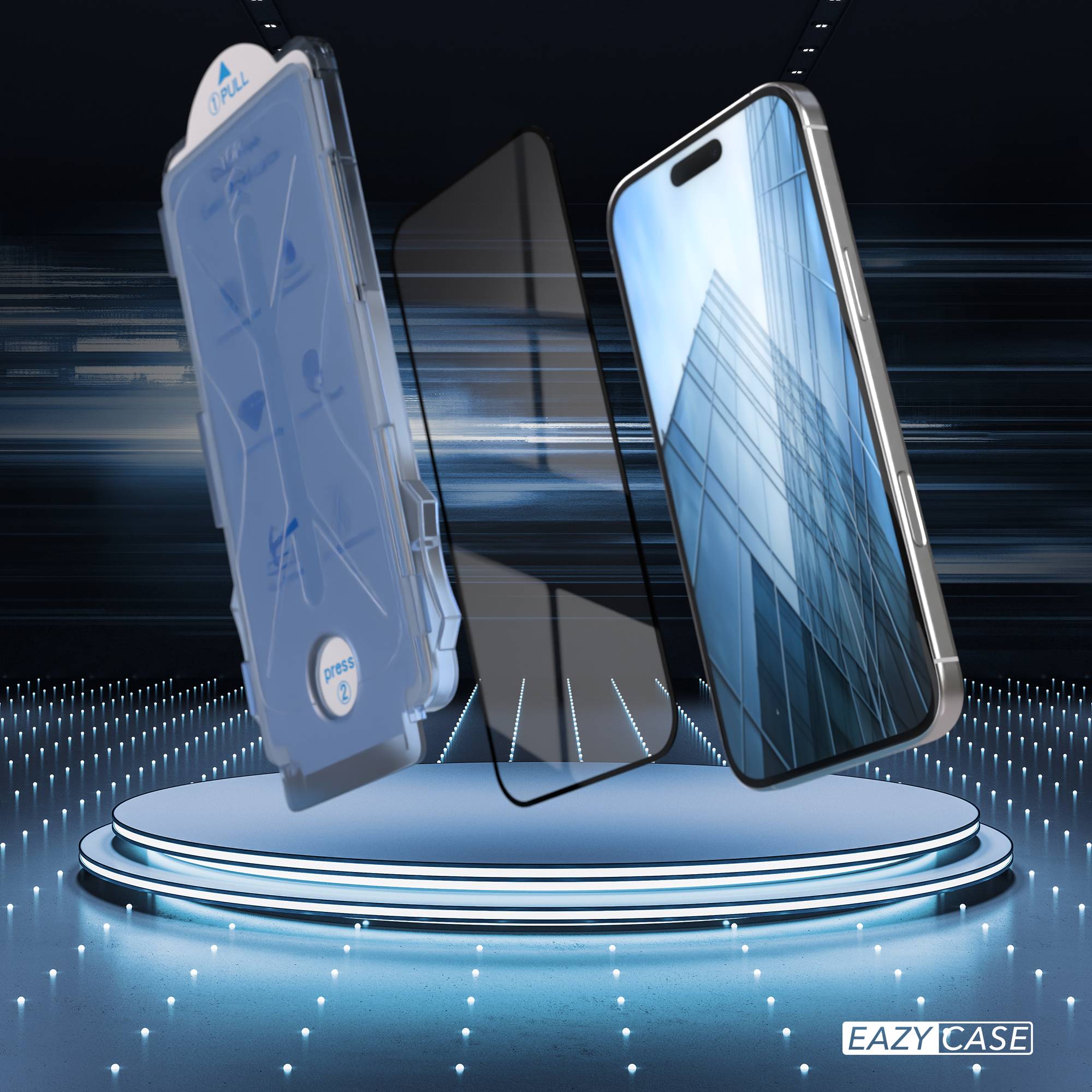 iPhone 16 Plus Schutzfolie Set mit Installationsrahmen und Kameraschutz