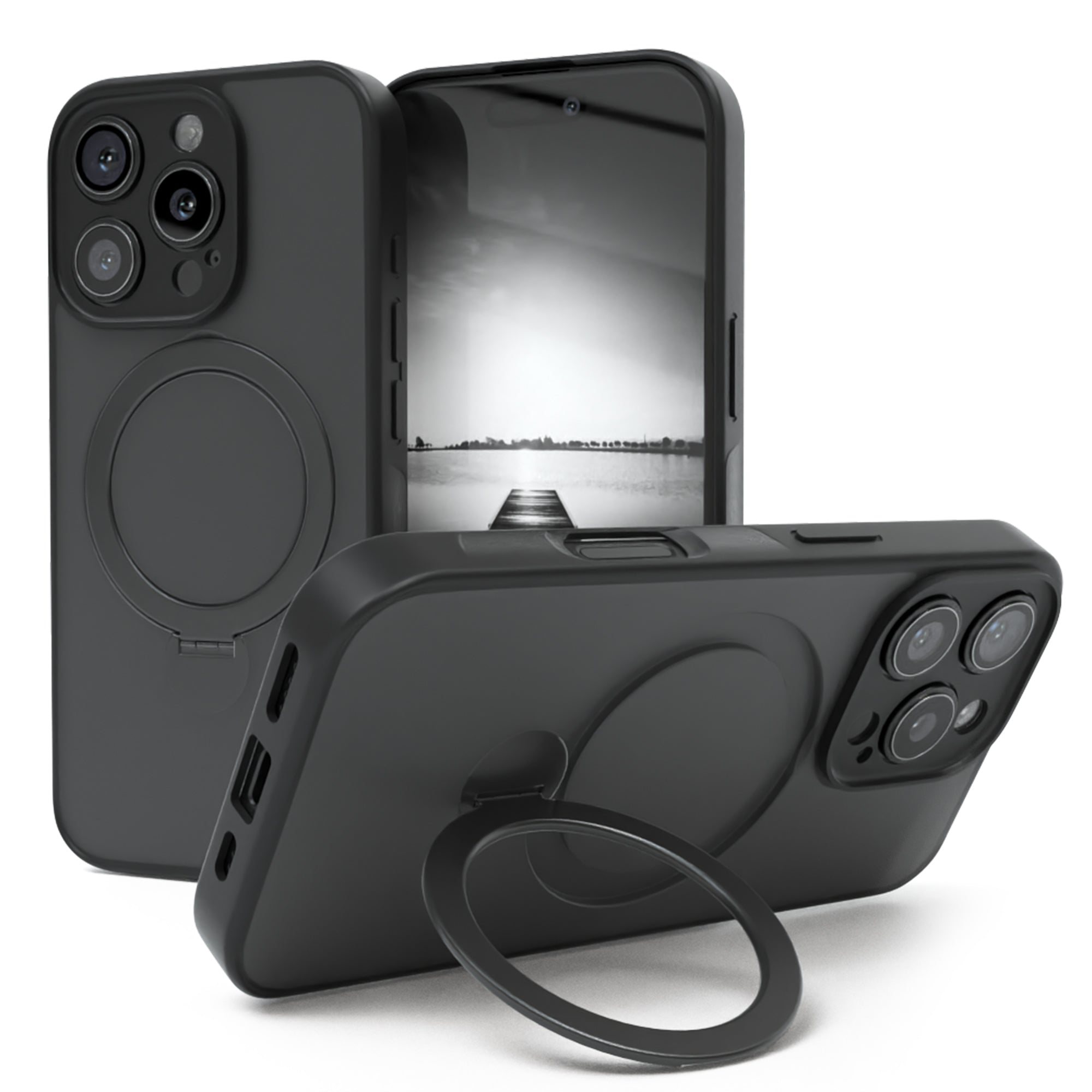 iPhone 16 Pro Outdoor Hülle + drehbarer Ring mit MagSafe