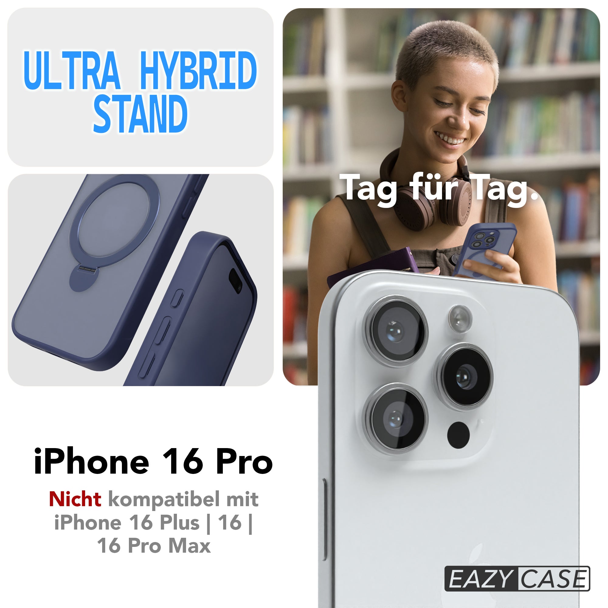 iPhone 16 Pro Outdoor Hülle + drehbarer Ring mit MagSafe
