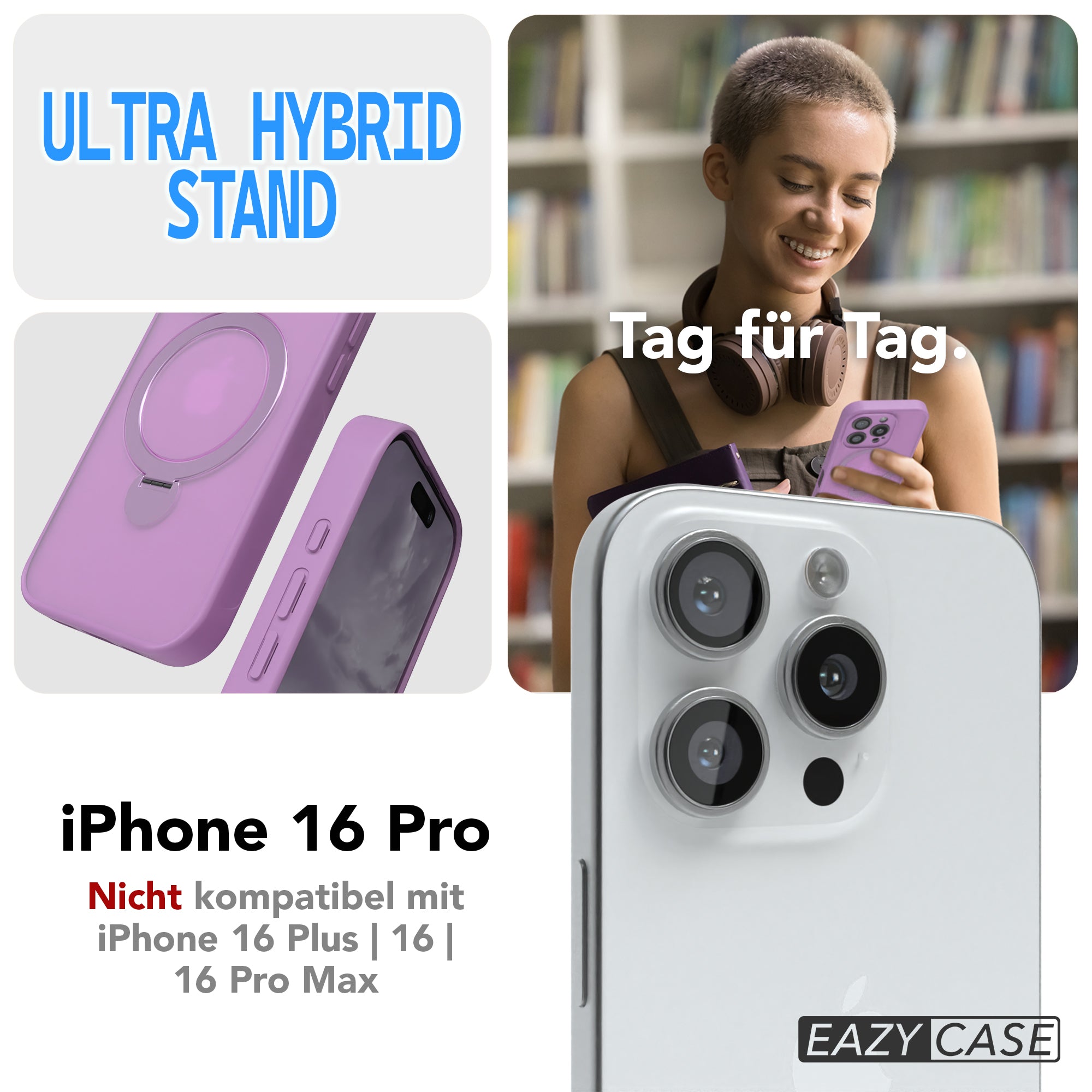 iPhone 16 Pro Outdoor Hülle + drehbarer Ring mit MagSafe