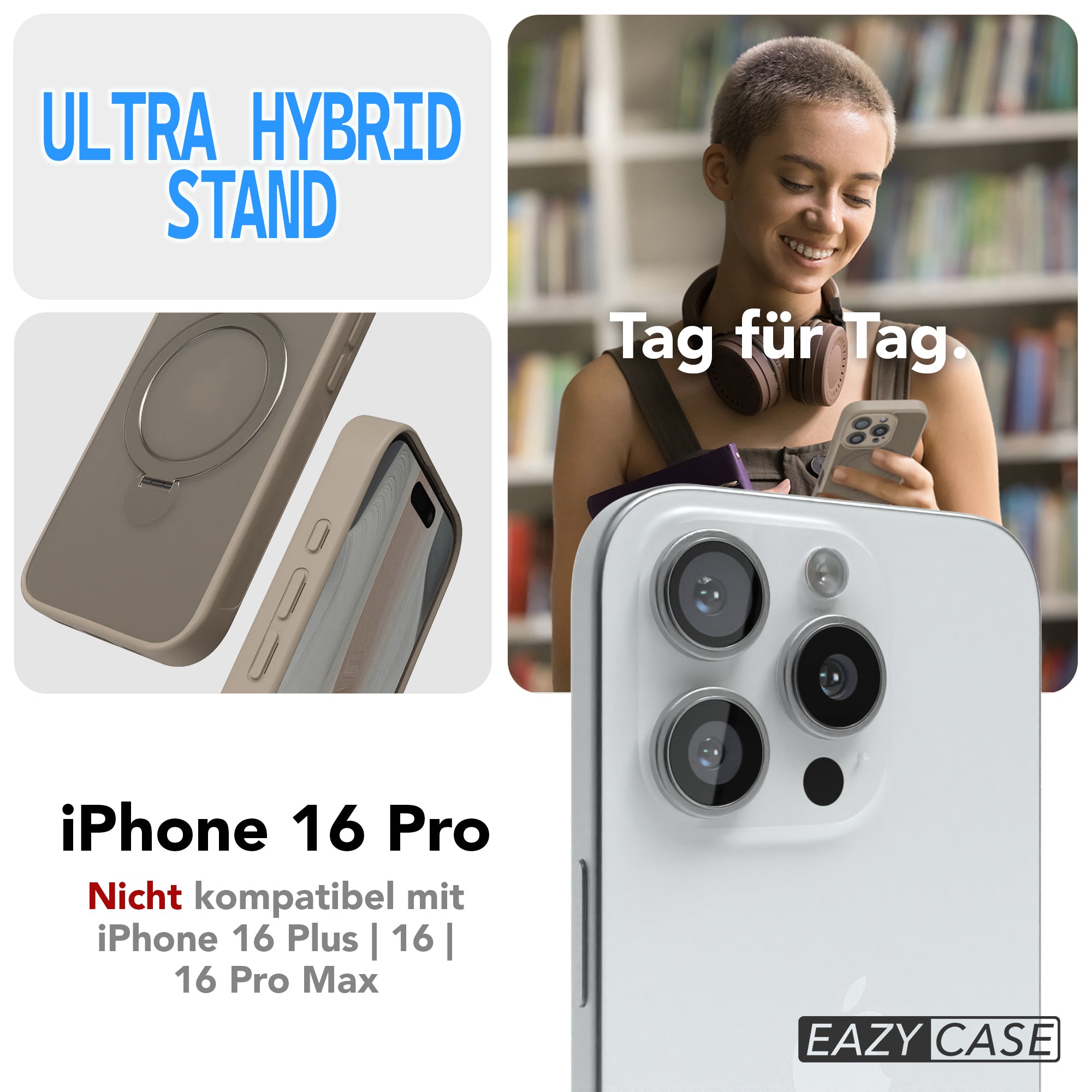 iPhone 16 Pro Outdoor Hülle + drehbarer Ring mit MagSafe