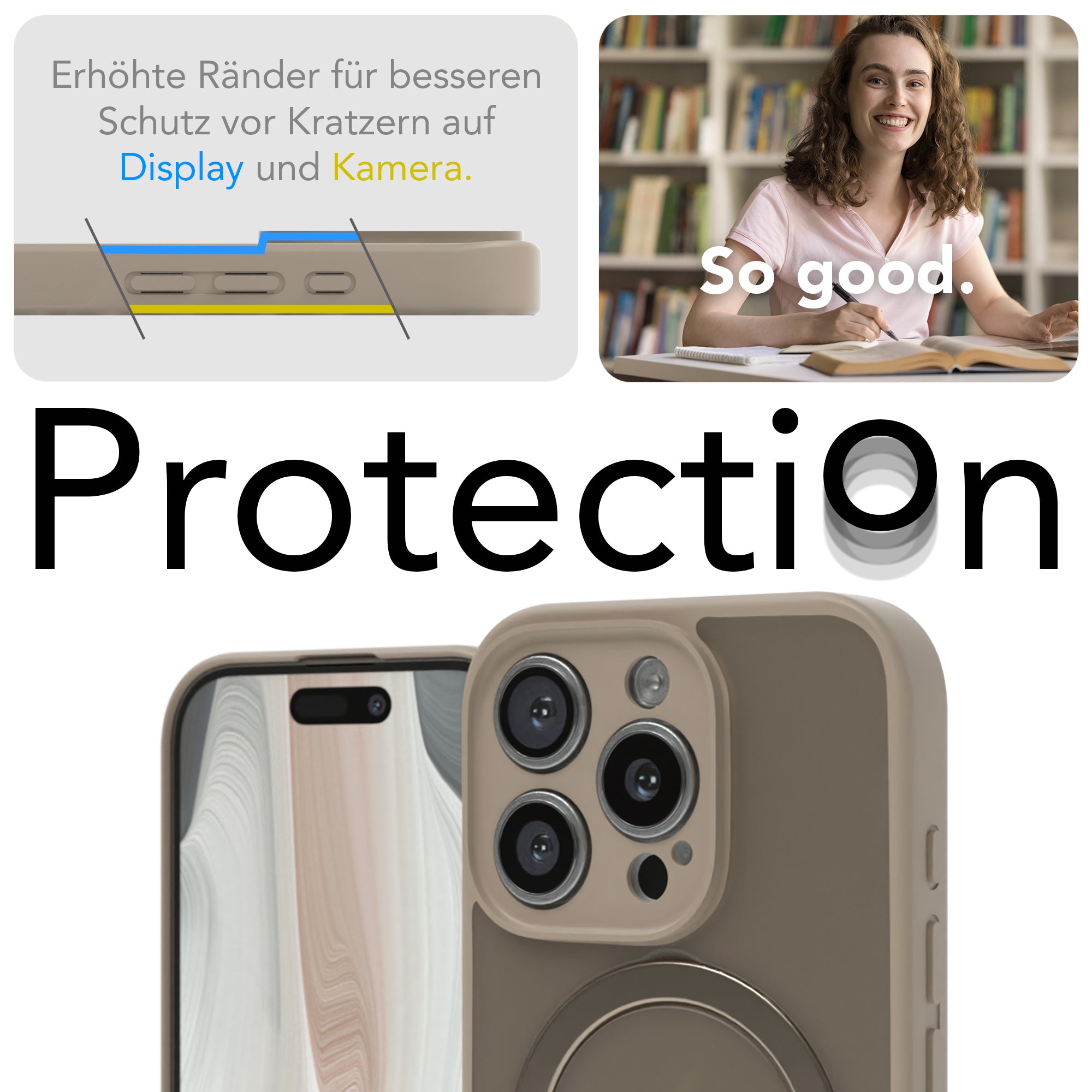 iPhone 16 Pro Outdoor Hülle + drehbarer Ring mit MagSafe