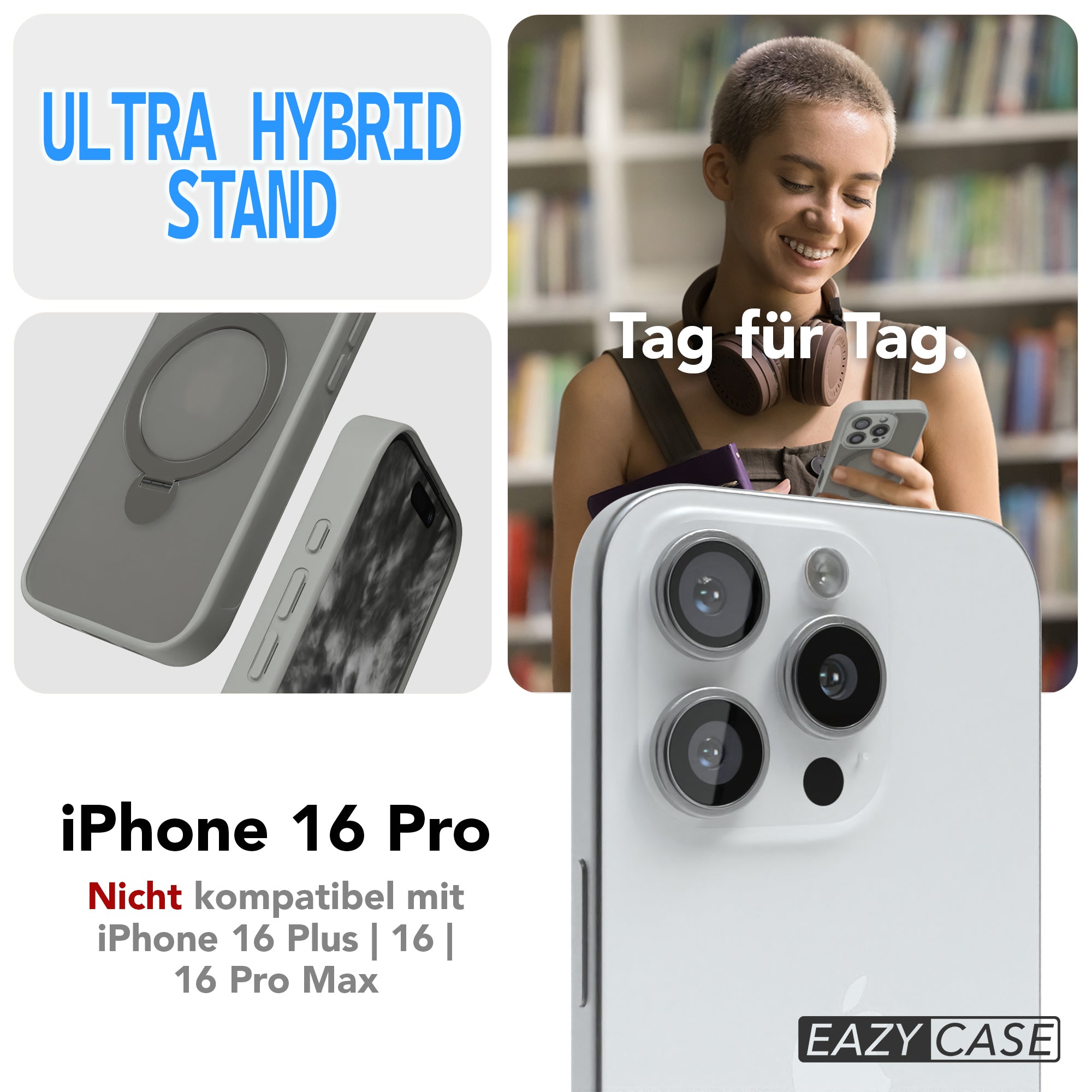 iPhone 16 Pro Outdoor Hülle + drehbarer Ring mit MagSafe