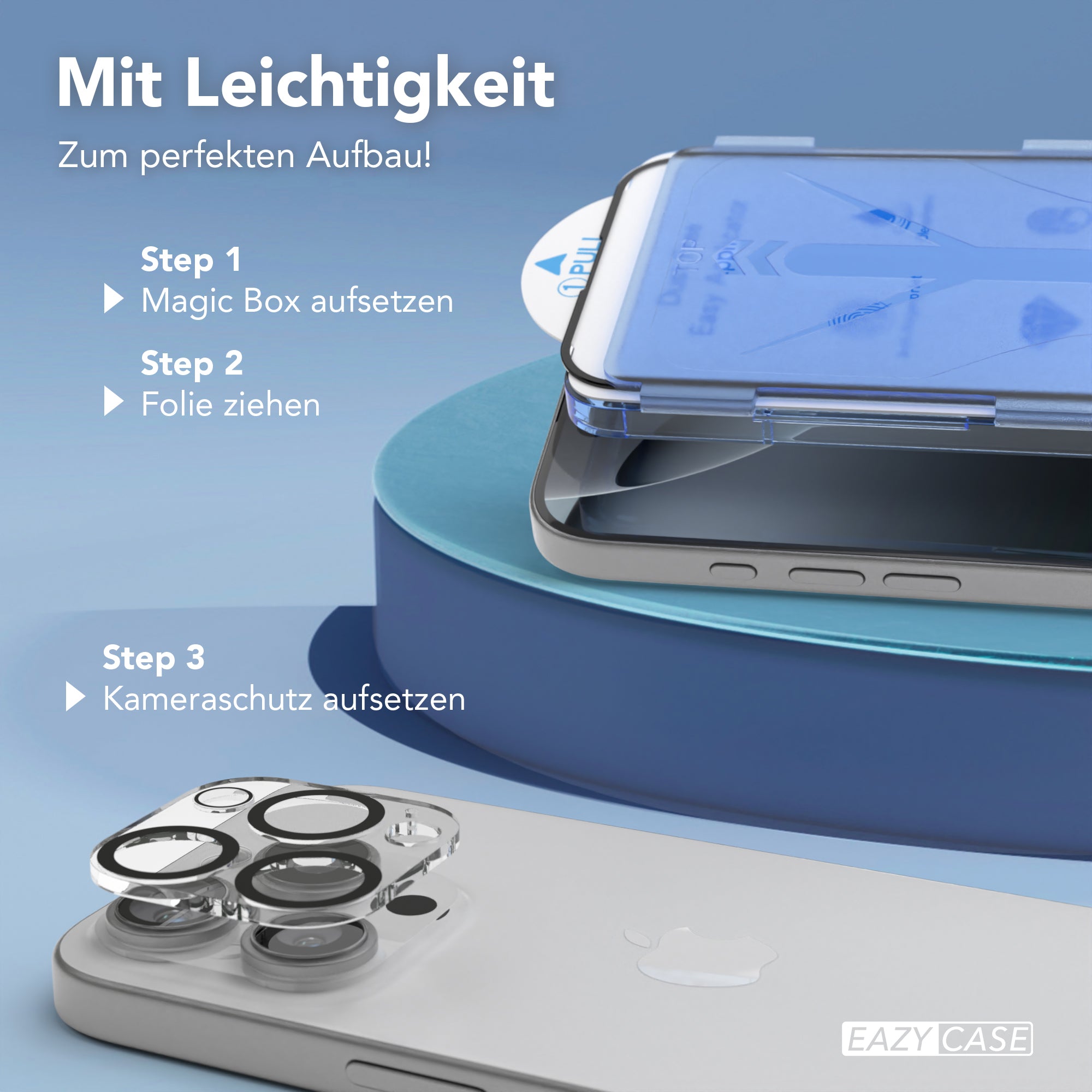 iPhone 16 2er Set Glasfolie + Installationsrahmen