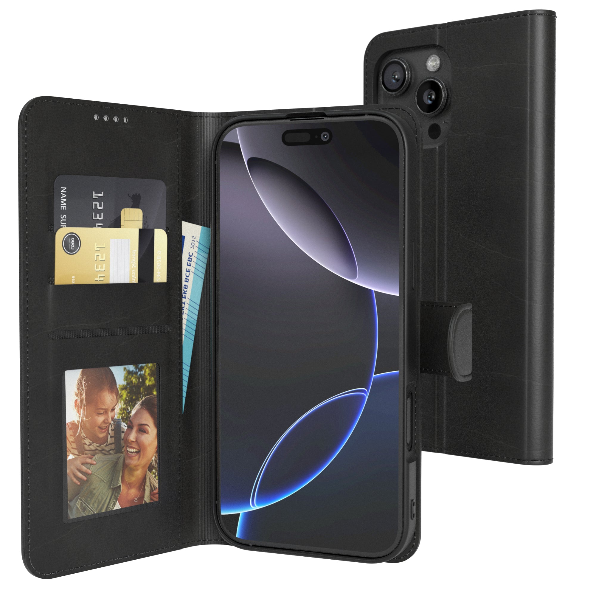 iPhone 16 Pro Max Klapphülle aus Kunstleder