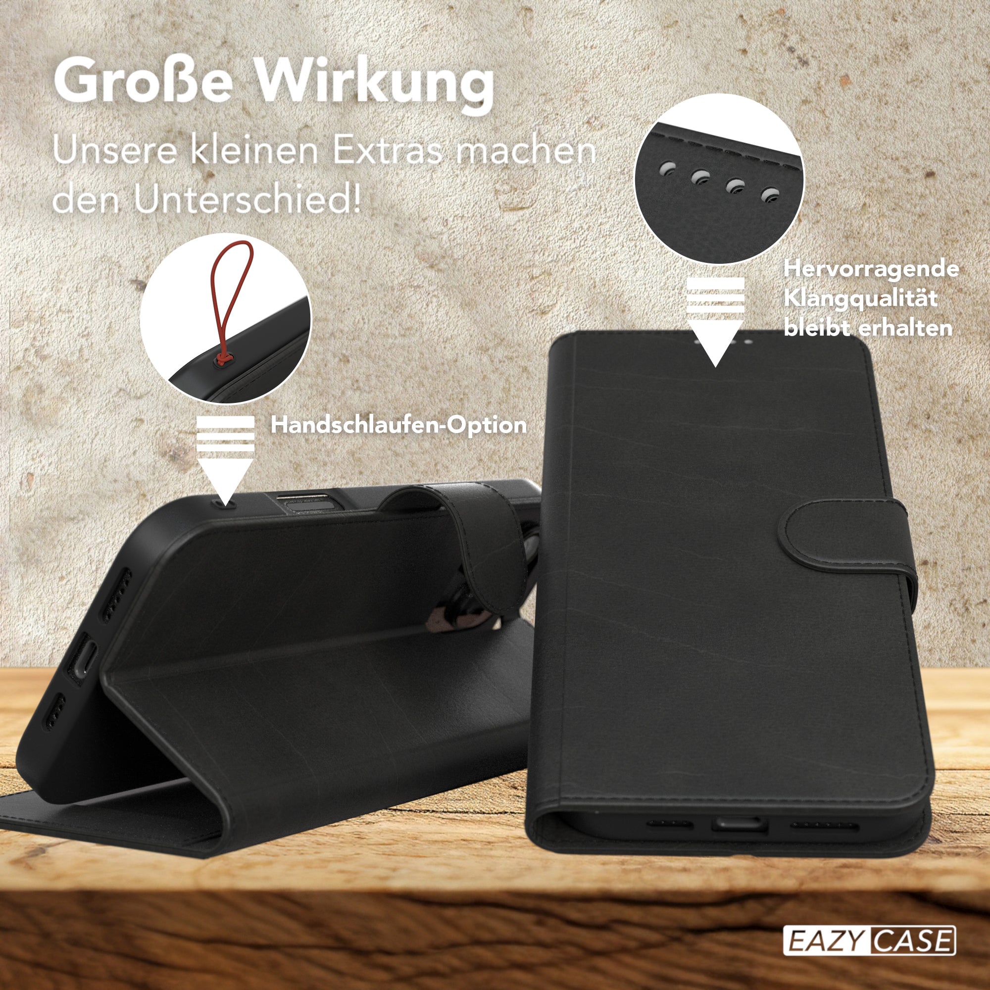 iPhone 16 Pro Max Klapphülle aus Kunstleder